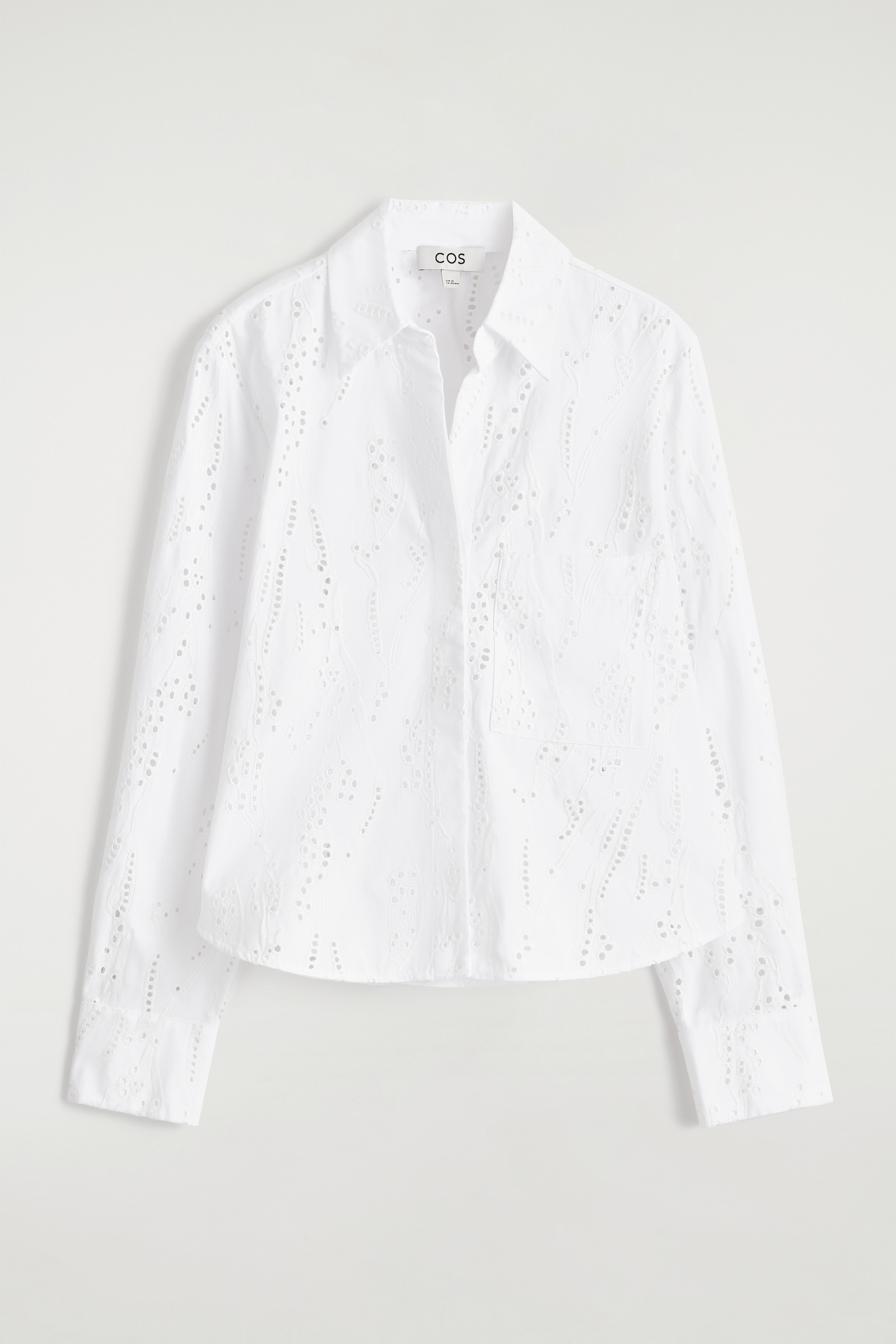 CAMICIA CROPPED CON RICAMI IN SANGALLO - BIANCO - 2