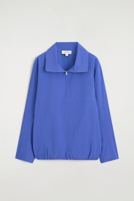 ZIP-UP BLOUSON SHIRT — BLUE 8