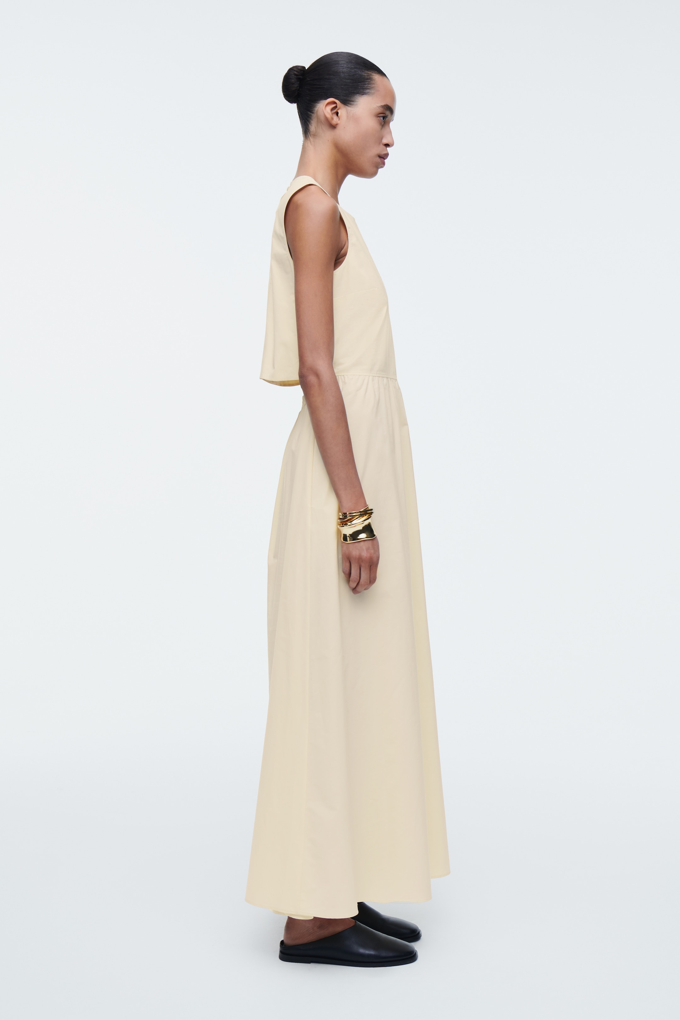 Agrandir l'image: ROBE LONGUE À DOS OUVERT EN COTON - JAUNE BEURRE - FEMME | H&M FR 2