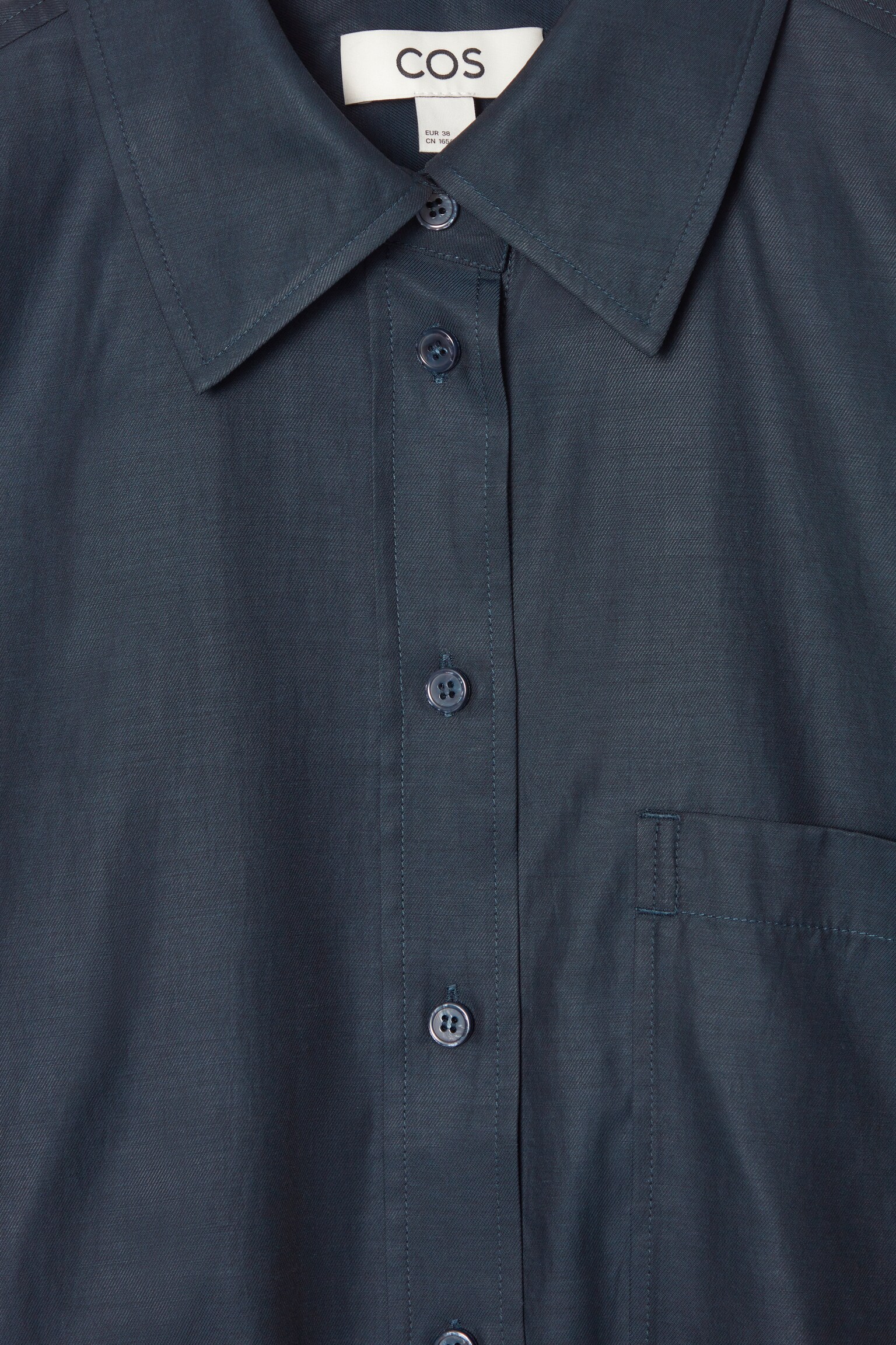 OVERSIZED TWILL SHIRT - NAVY - 3