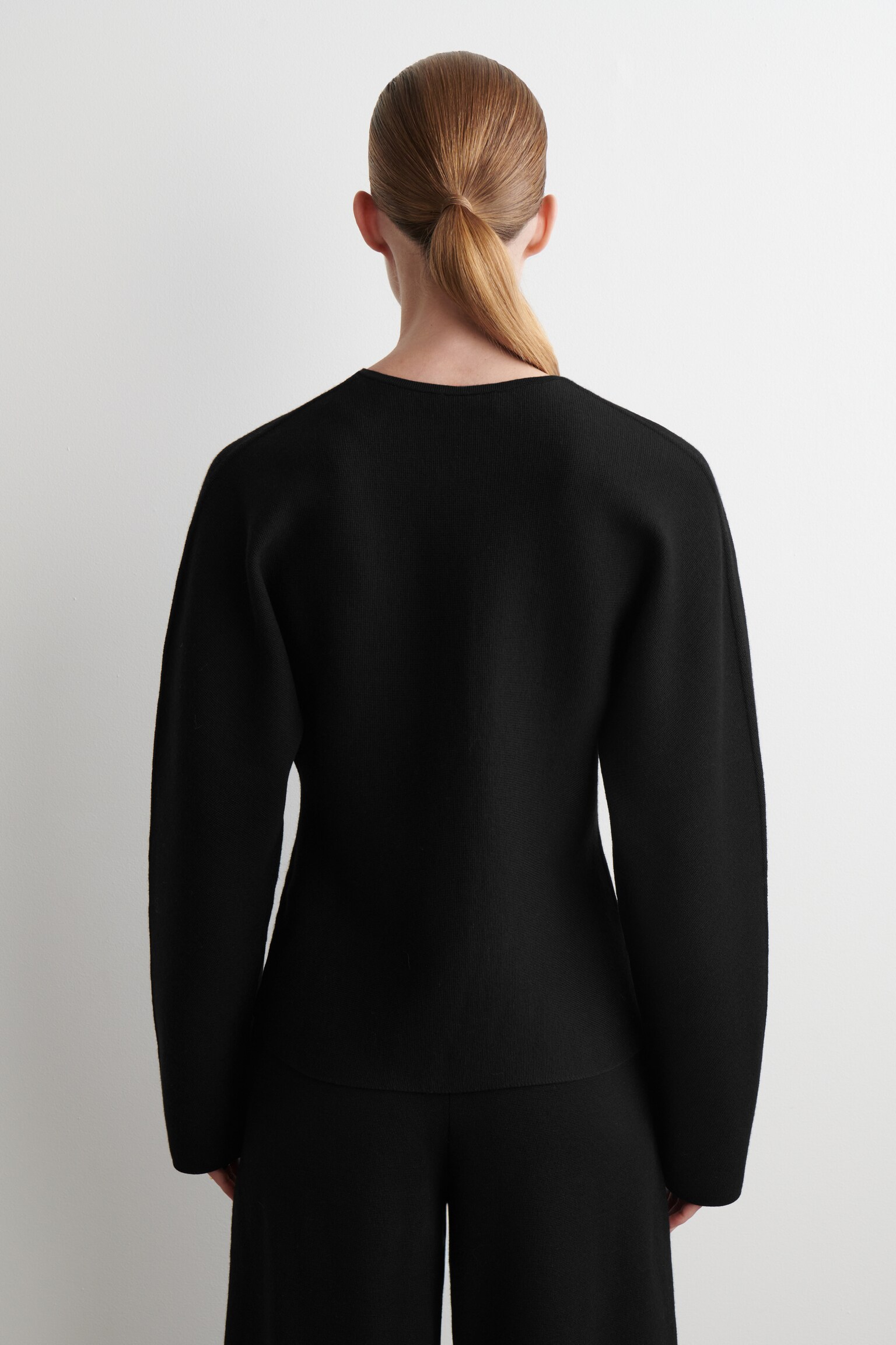 CARDIGAN EN LAINE SCULPTÉE - NOIR - 6
