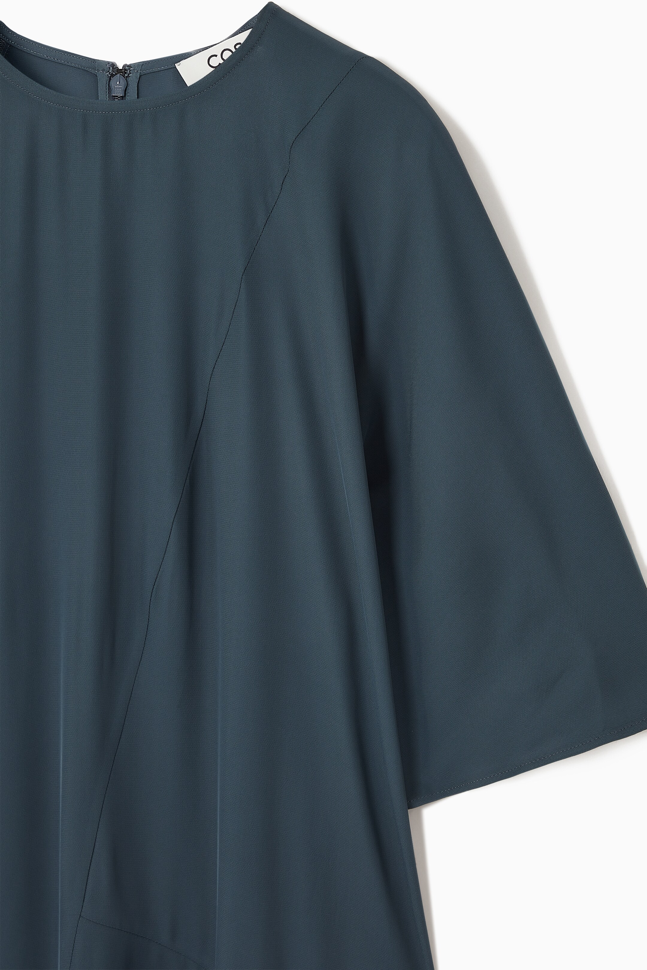 View larger image: ASYMMETRIC DRAPED MIDI DRESS - DARK TURQUOISE - Ladies | H&M GB 2