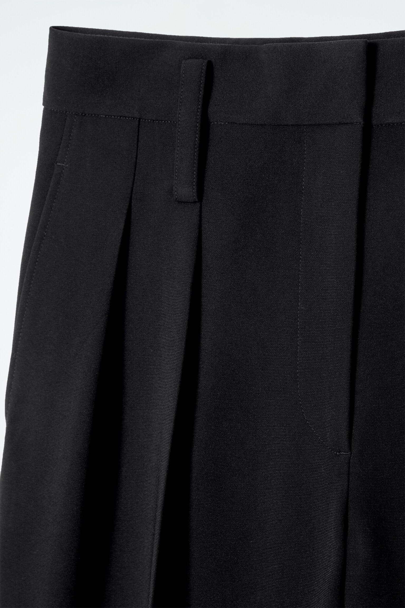 PANTALON DE TAILLEUR DROIT EN TISSU FLUIDE - NOIR - 6