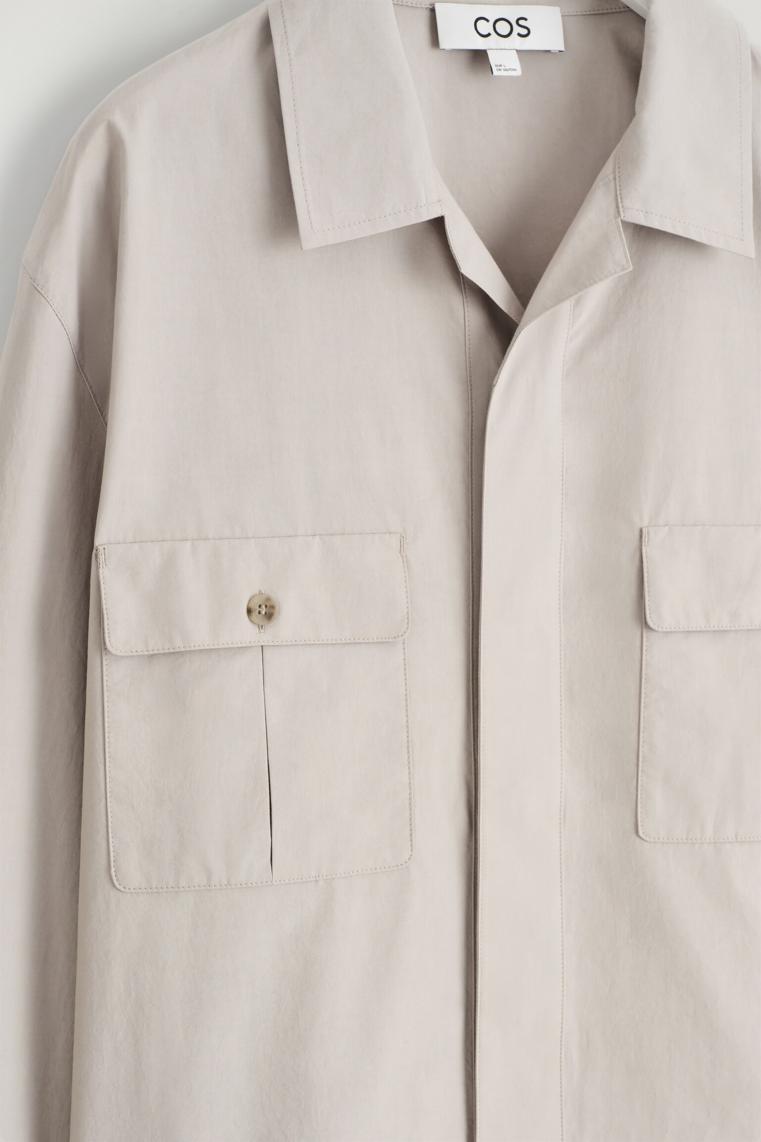 CAMISA DE ALGODÓN RELAXED FIT - TOPO CLARO/TOPO OSCURO - 7