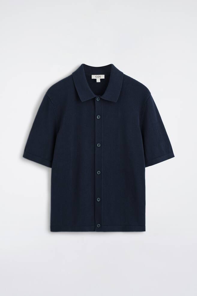 STRICKHEMD AUS BAUMWOLLE - NAVYBLAU - 1