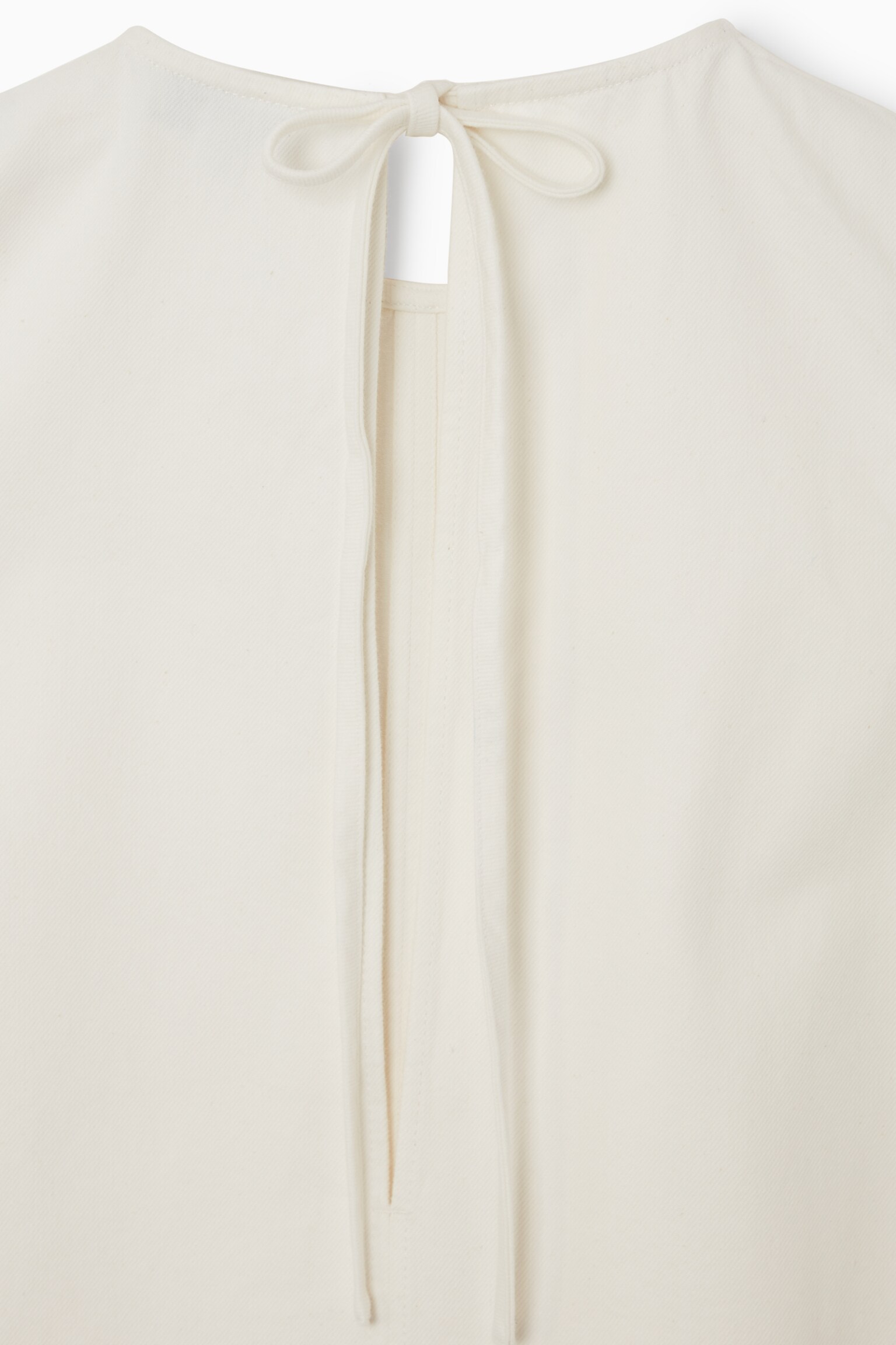 ROBE BABY DOLL EN DENIM - BLANC - 2