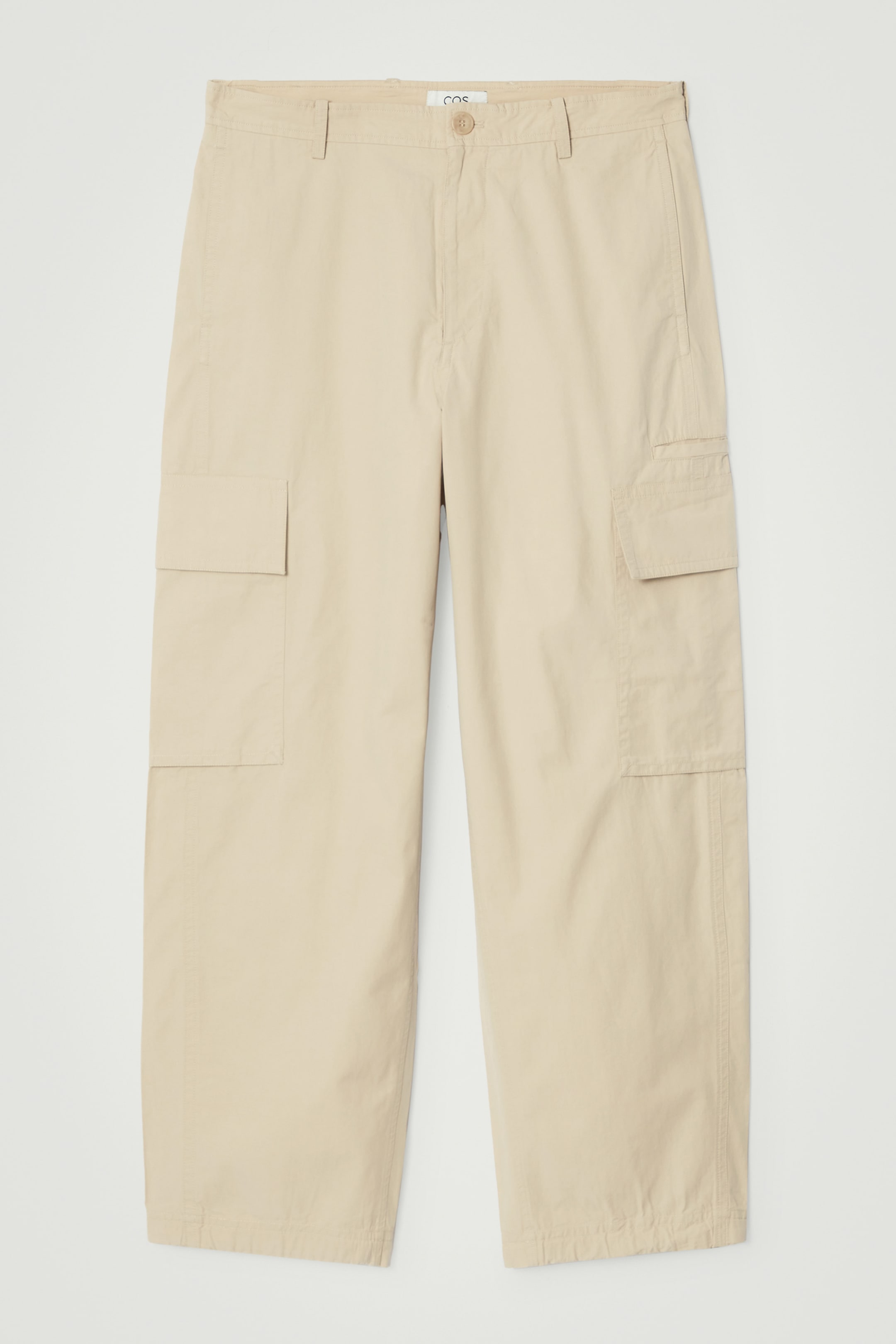 View larger image: COTTON STRAIGHT-LEG CARGO TROUSERS - BEIGE - Men | H&M GB 1