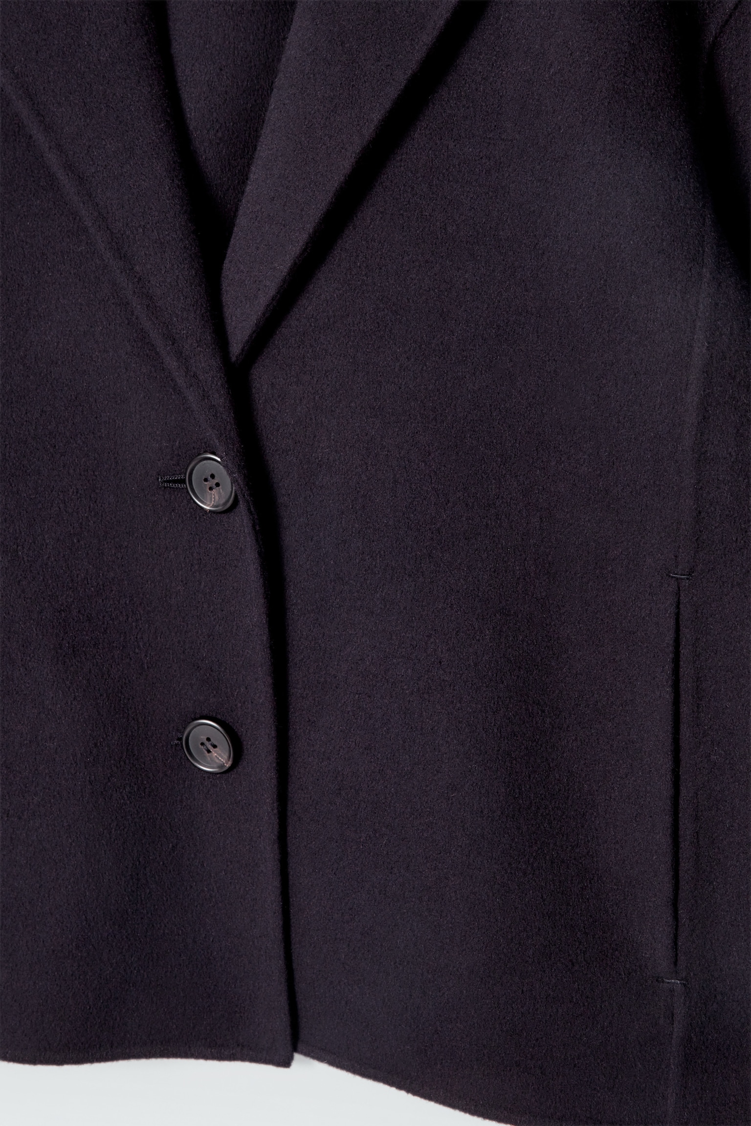 TAILORED DOUBLE-FACED WOOL JACKET - NAVY - 6