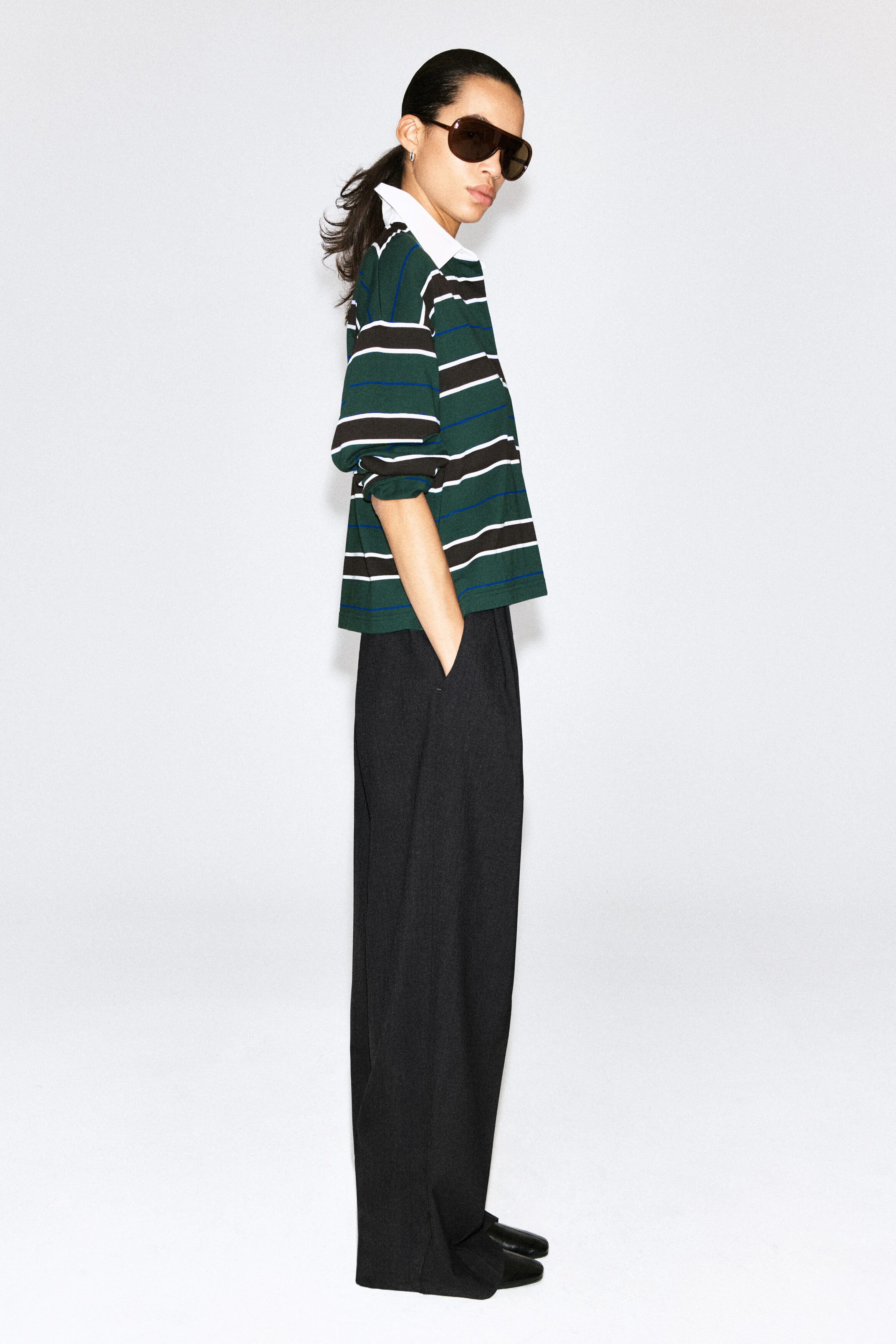 STRIPED COTTON RUGBY SHIRT - thumbnail 4