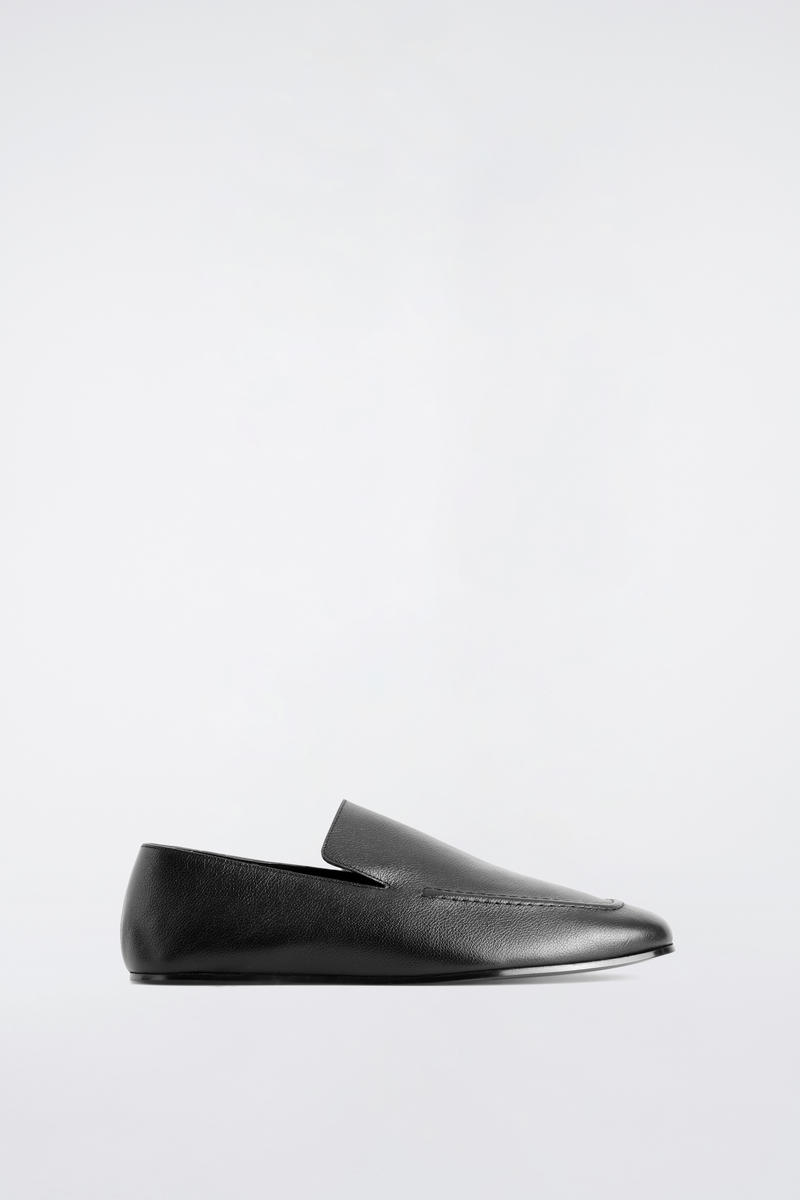 Cos Slim Leather Loafers In Brown