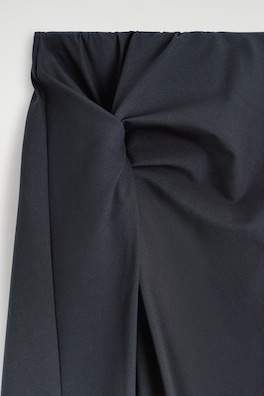TWIST-DETAIL JERSEY MIDI SKIRT — NAVY 5