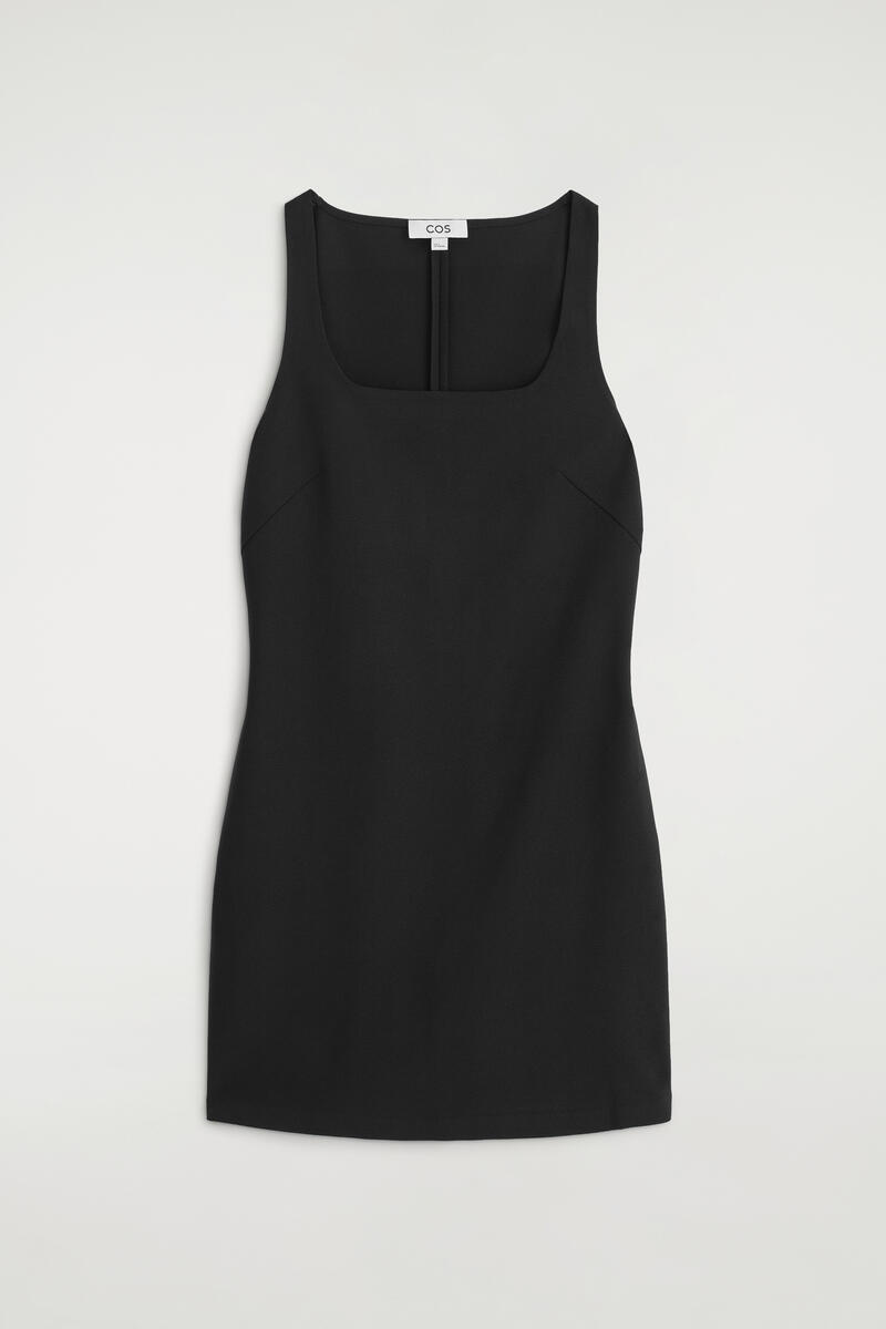 Square-Neck Crepe-Jersey Dress