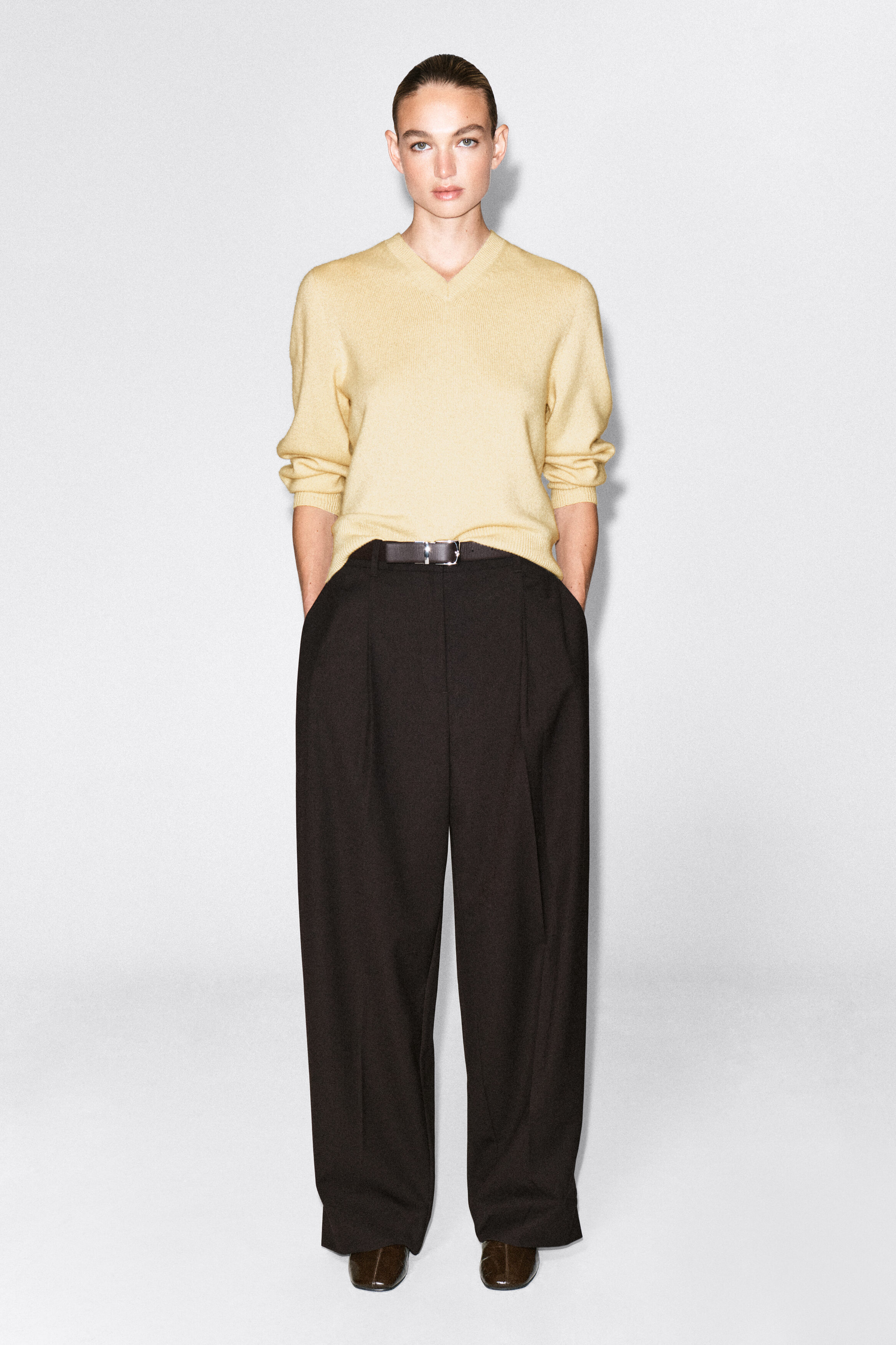 Pleated Twill Wide-Leg Pants by COS