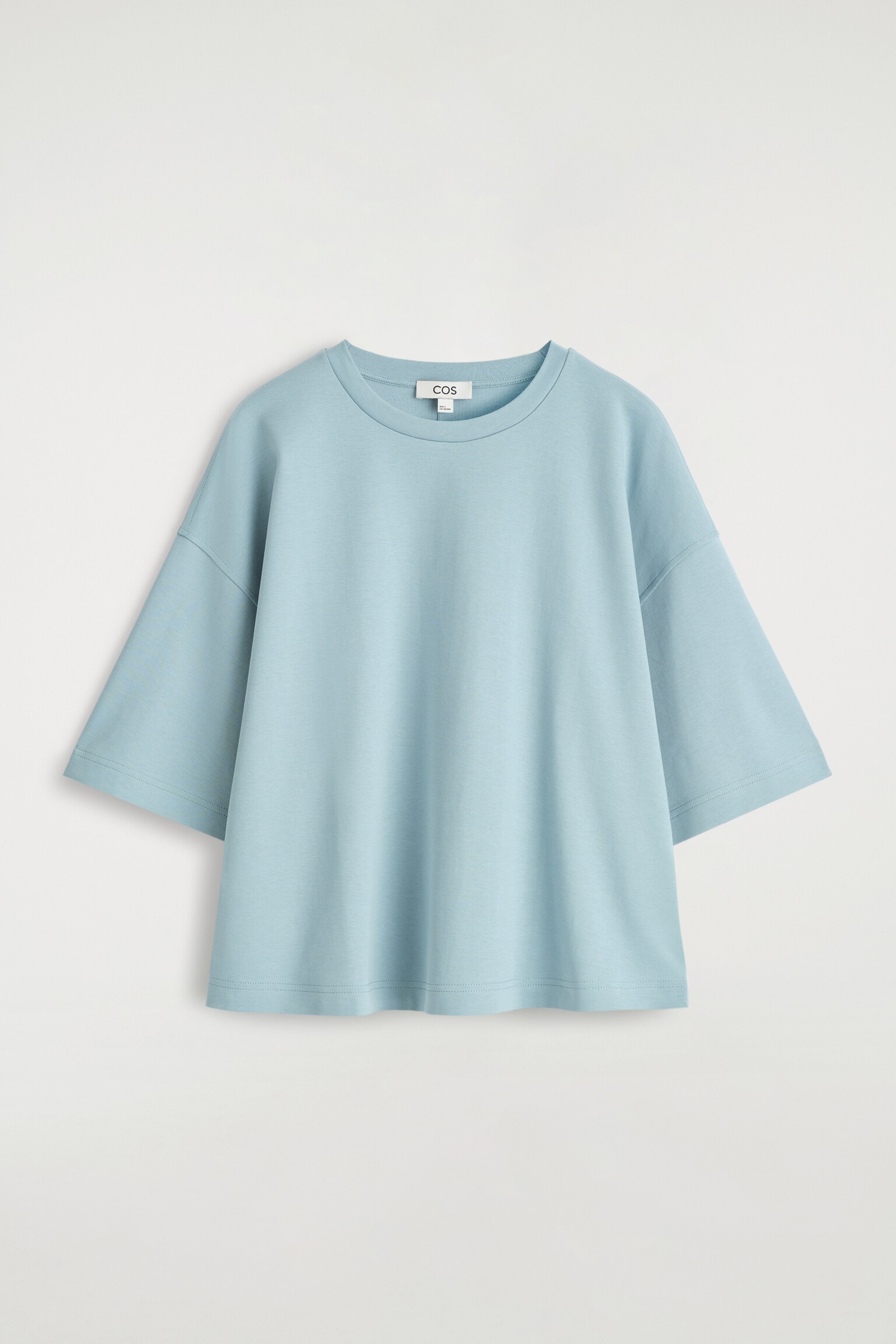 CAMISETA BOXY OVERSIZE - AZUL CLARO/BLANCO - 2