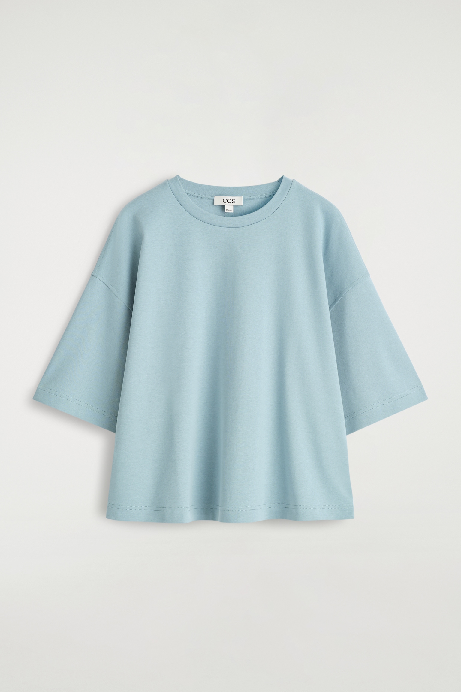 CAMISETA BOXY OVERSIZE - AZUL CLARO/BLANCO - 2
