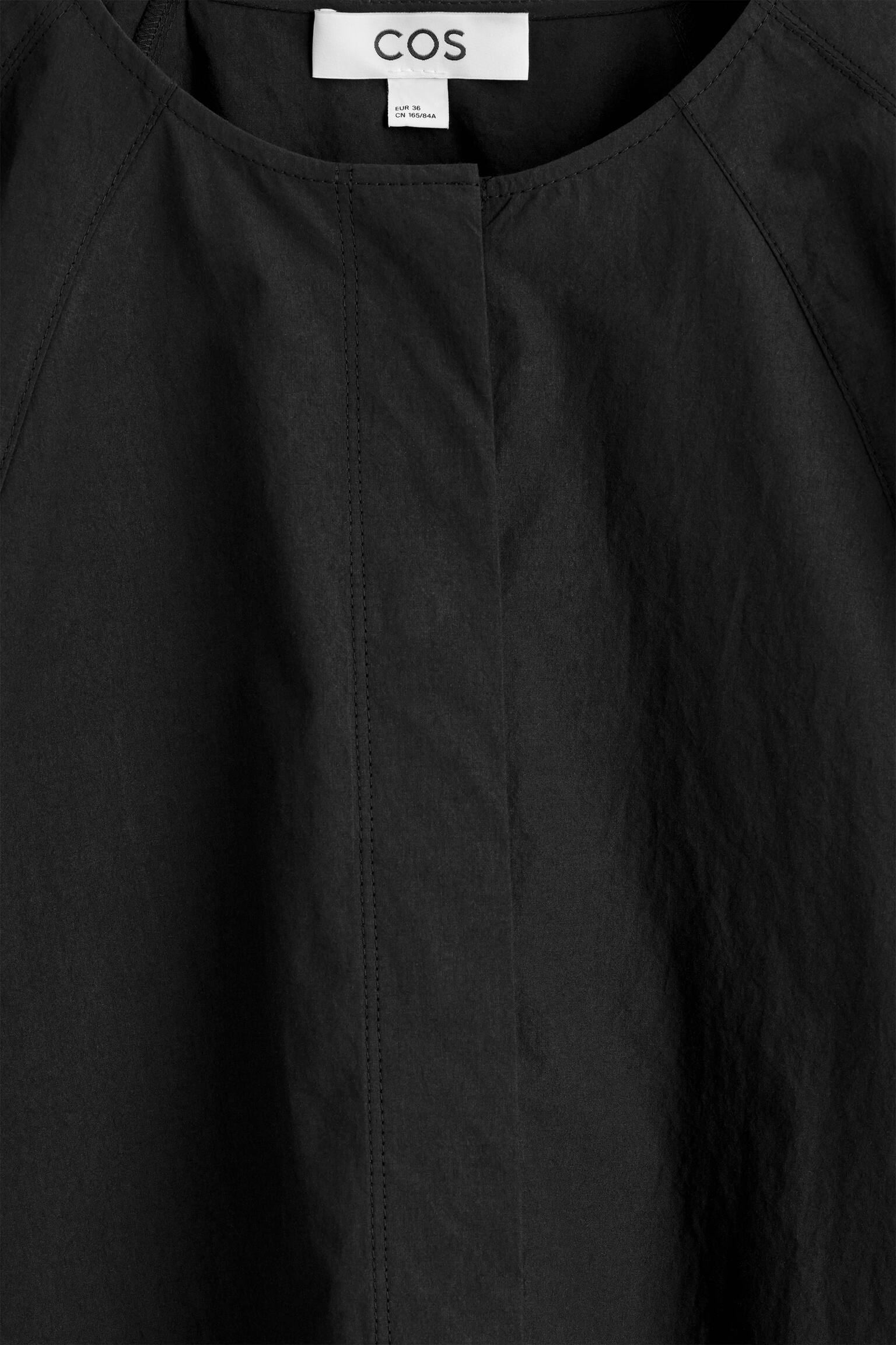 BLUSA SCULTOREA IN POPELINE DI COTONE PIMA - NERO/BIANCO/VERDE - 4