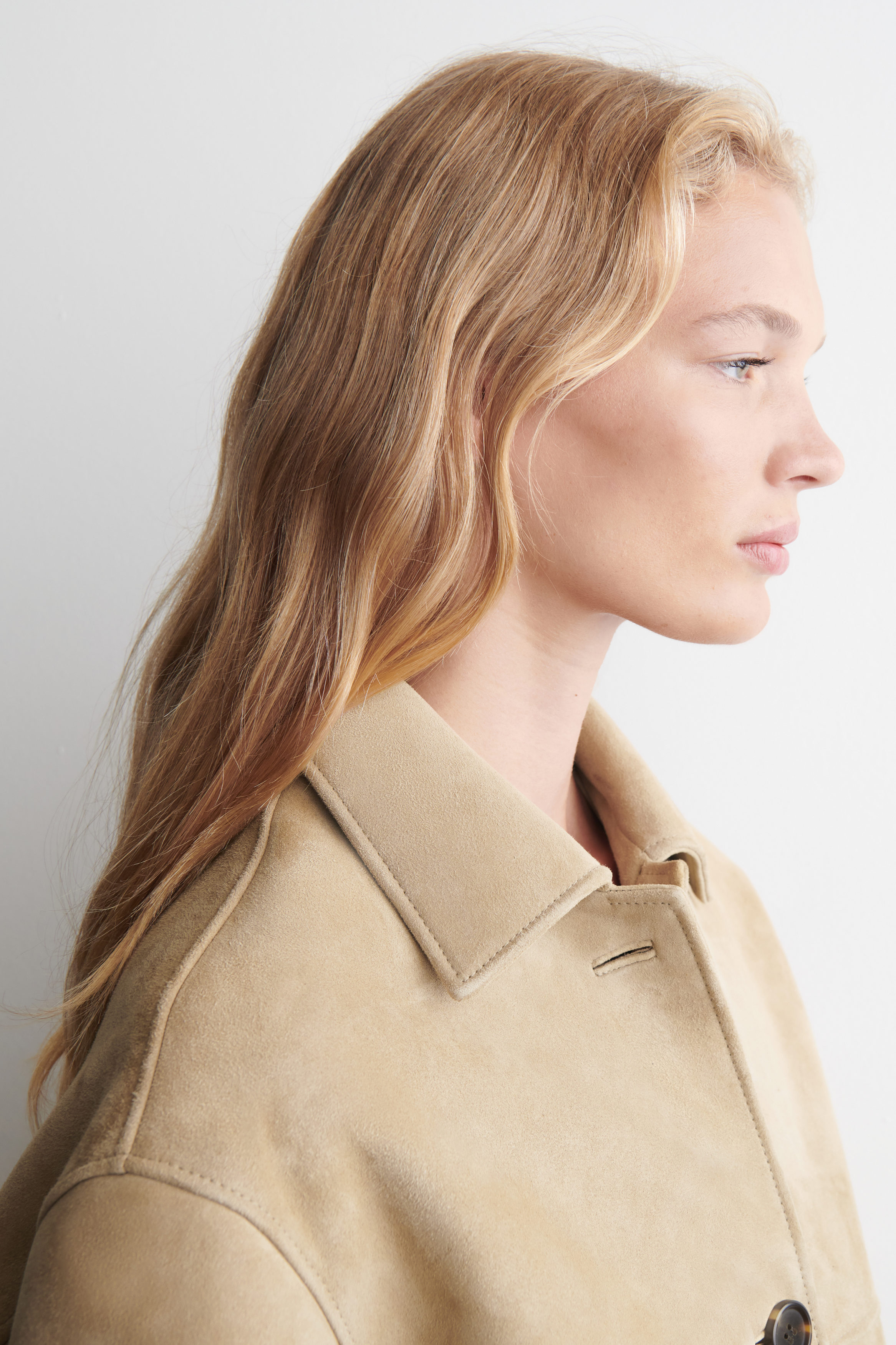COLLARED SUEDE JACKET - SAND | COS