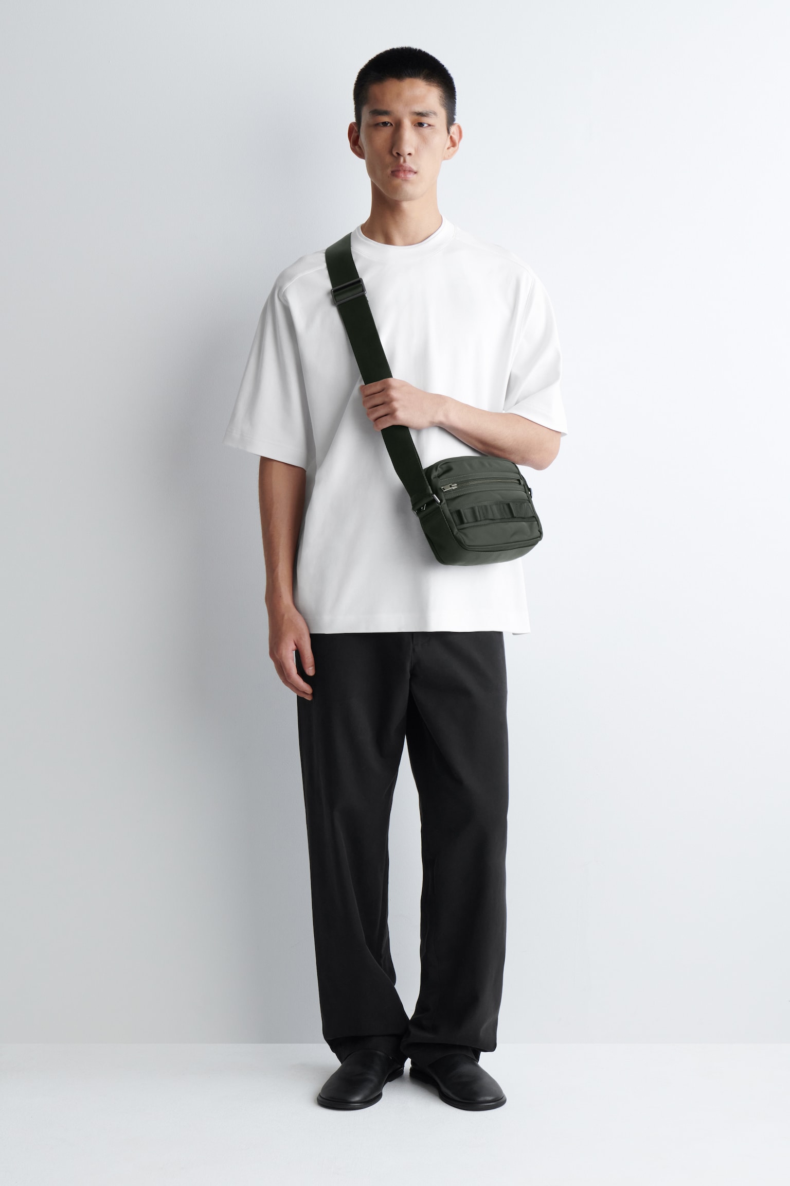 TRANSIT CROSSBODY BAG - NYLON - KHAKI/NAVY/GREY