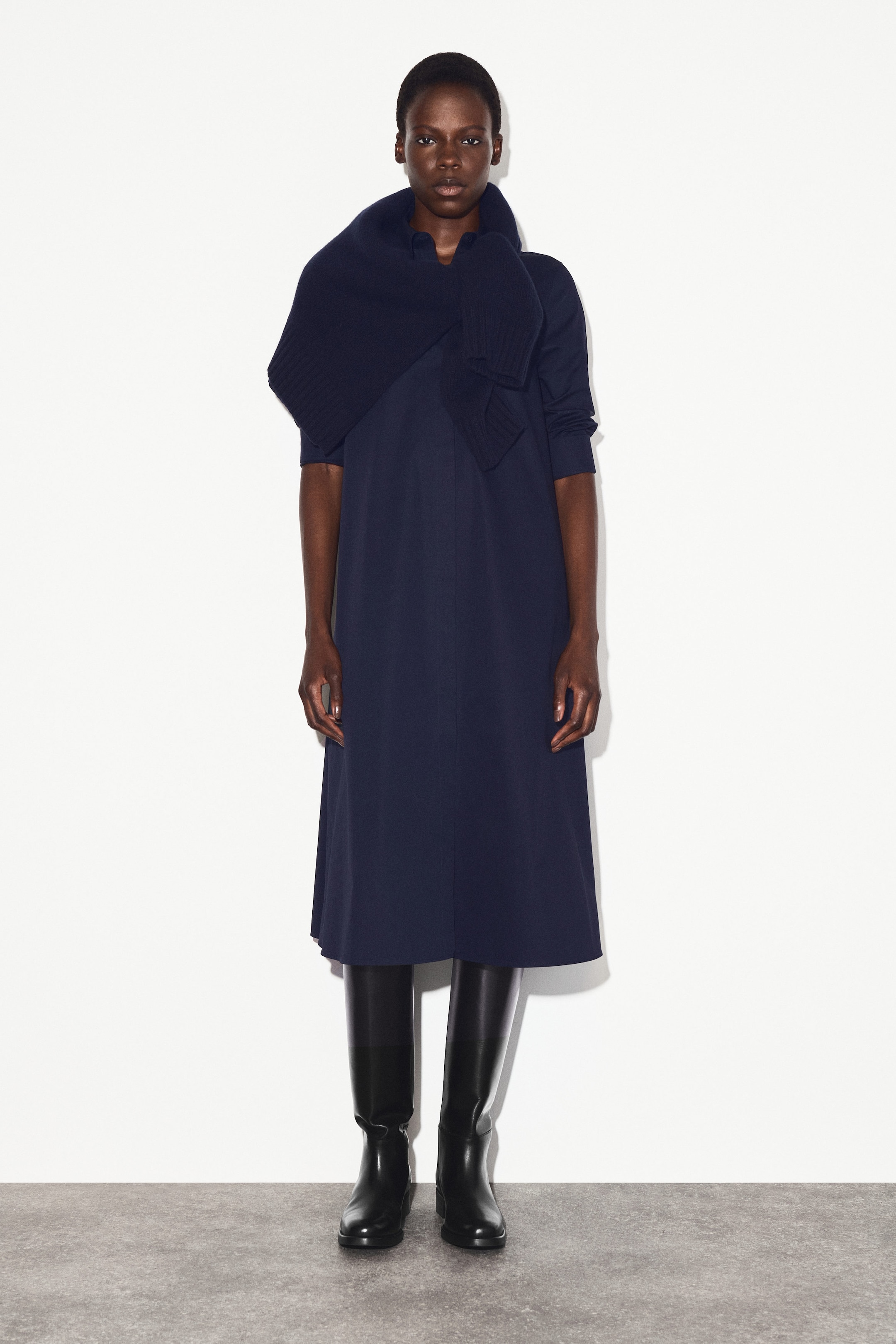 VOLUMINOUS MAXI SHIRT DRESS