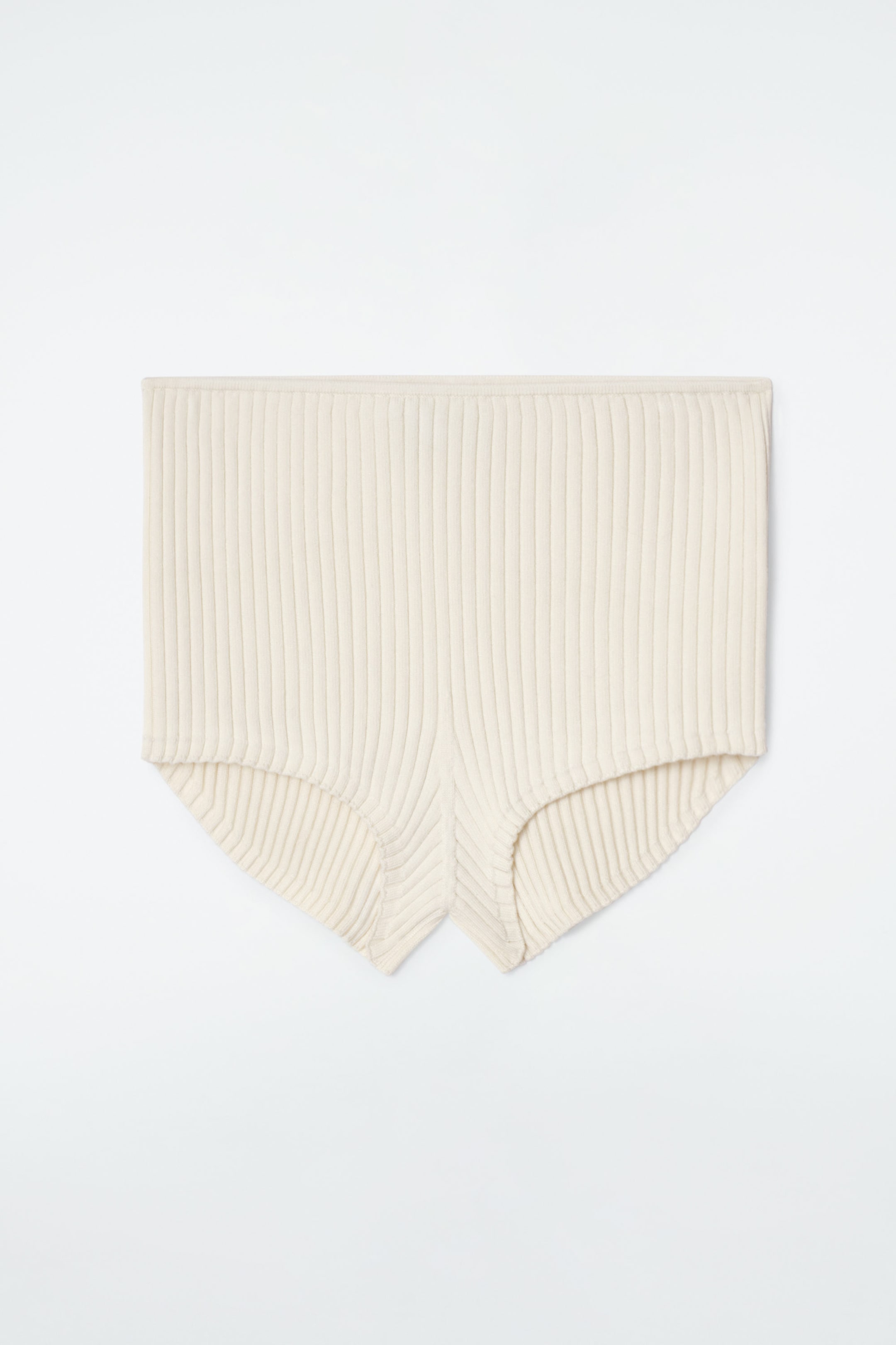 RIB-KNIT SILK MICRO SHORTS