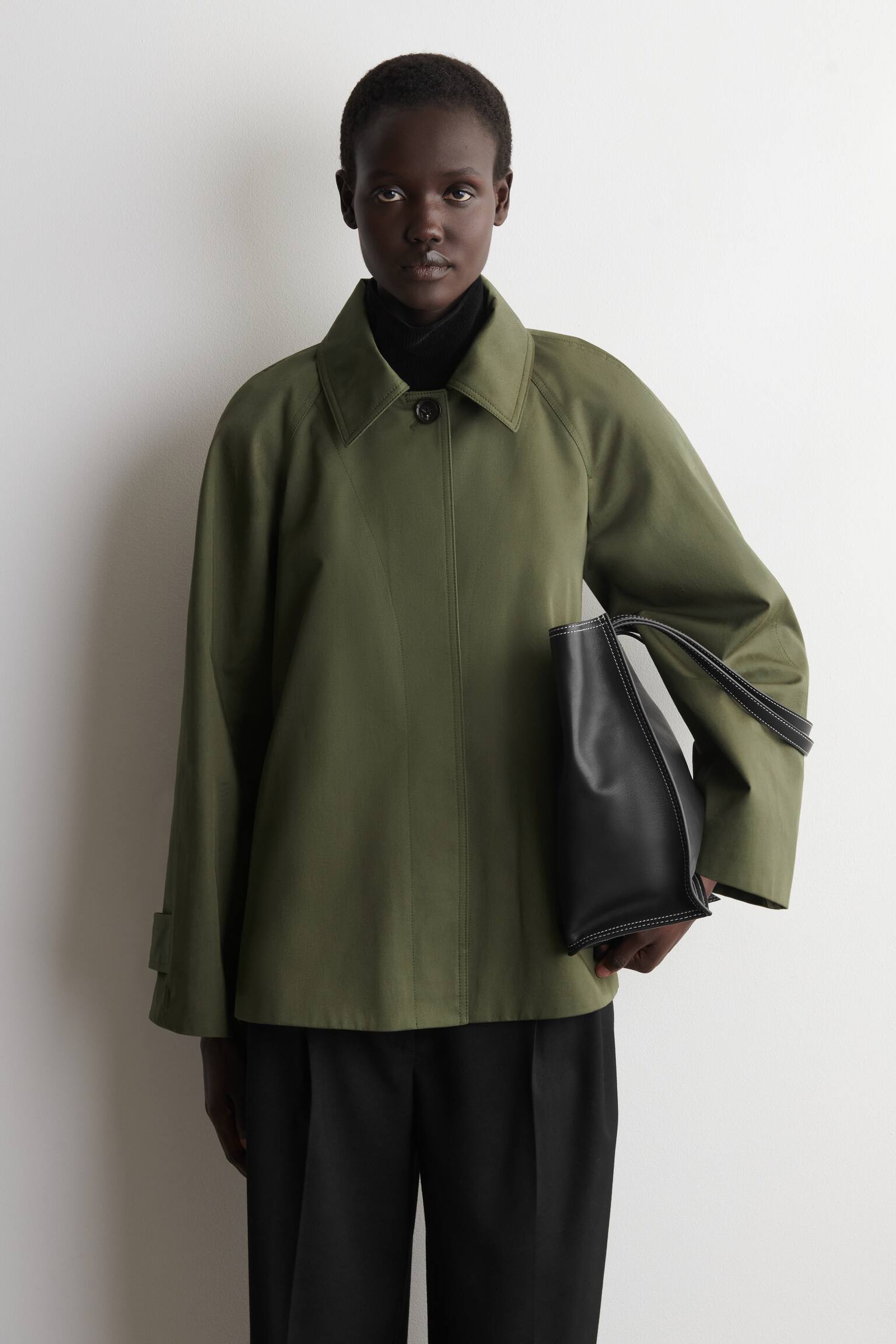 A-lijnjas van katoenen twill - khaki/MARINEBLAUW - 7