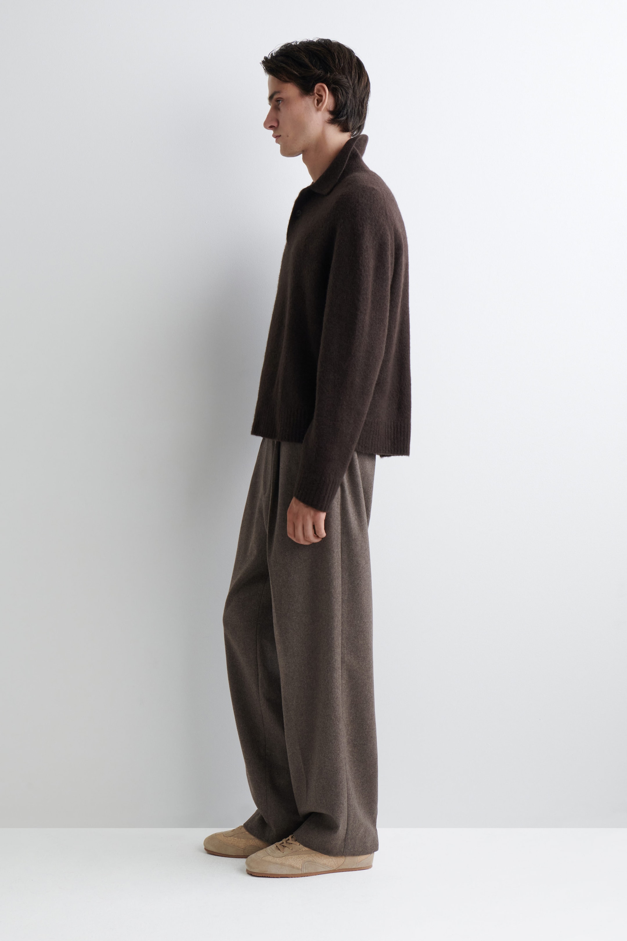 BRUSHED-WOOL POLO SHIRT
