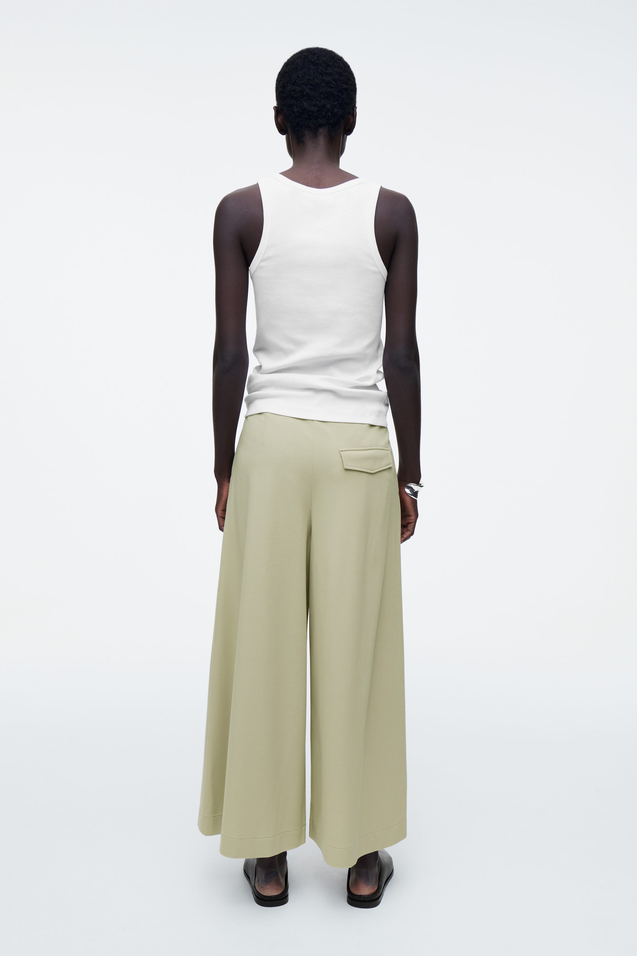 CROPPED WIDE-LEG PANTS