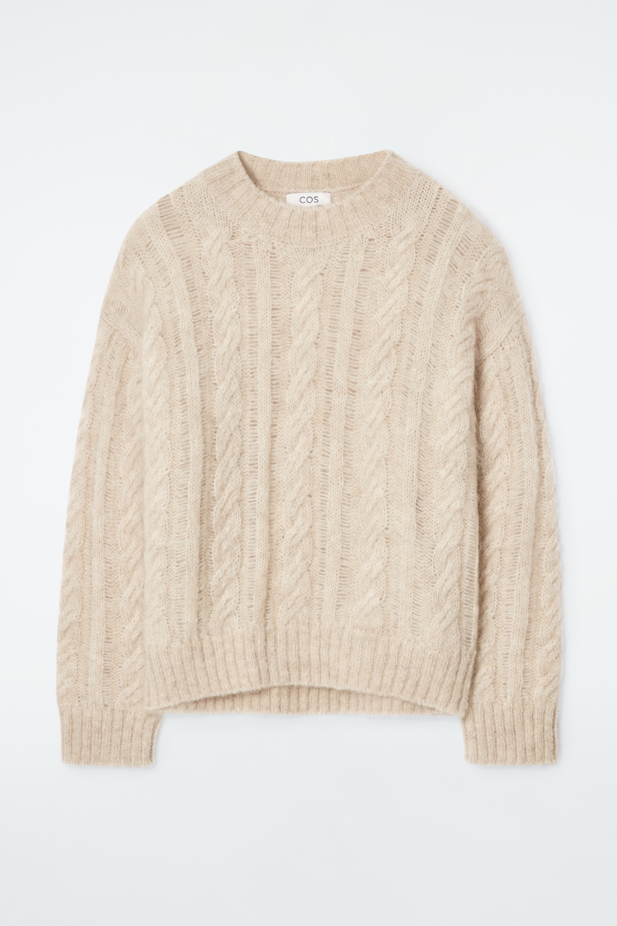 Grösseres Bild ansehen: MOHAIRPULLOVER MIT ZOPFMUSTER - HELLES BEIGE - DAMEN | H&M CH 1