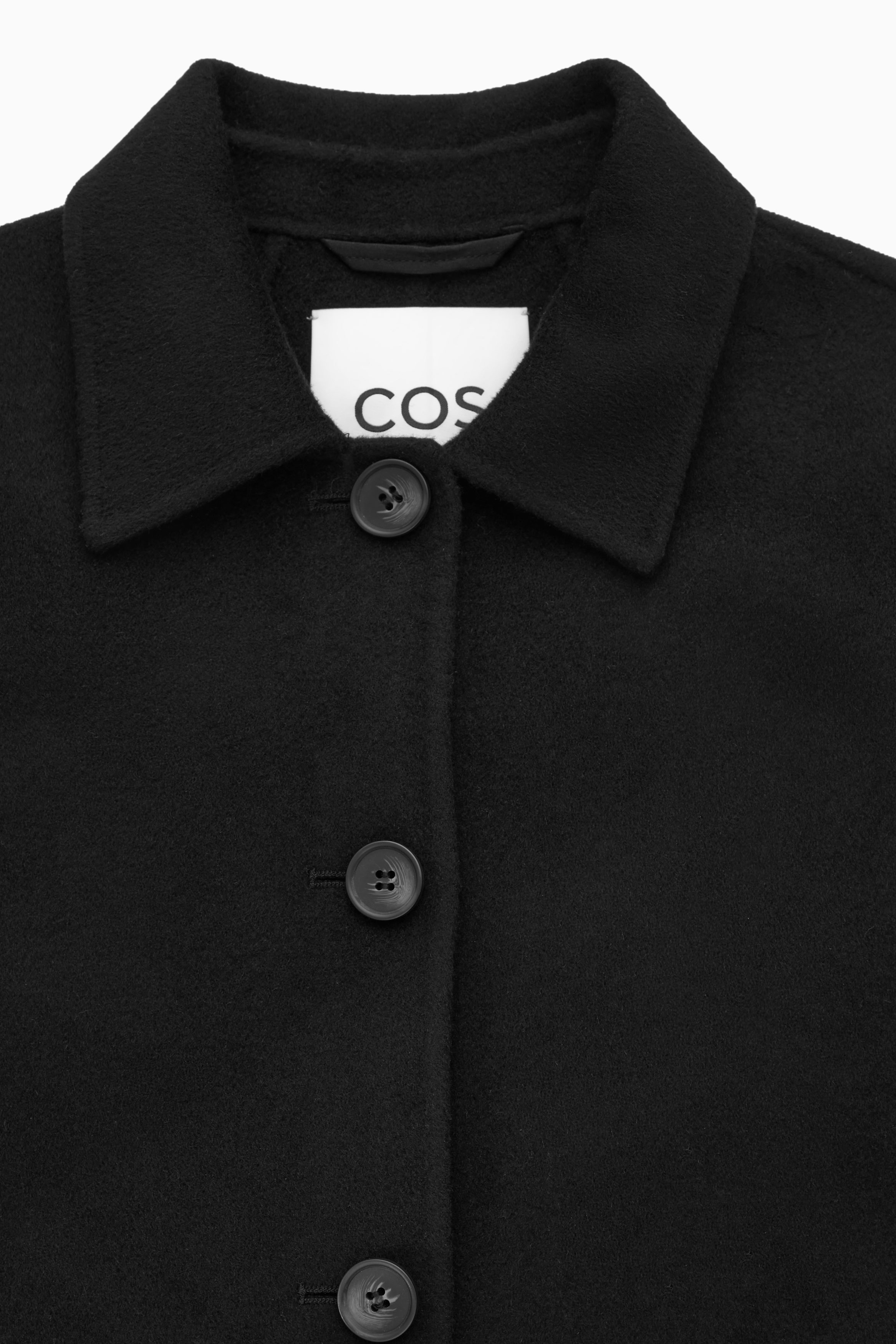 ジャケット・アウター COS BOXY DOUBLE-FACED WOOL JACKET BOXY DOUBLE-FACED WOOL JACKET - BLACK | COS