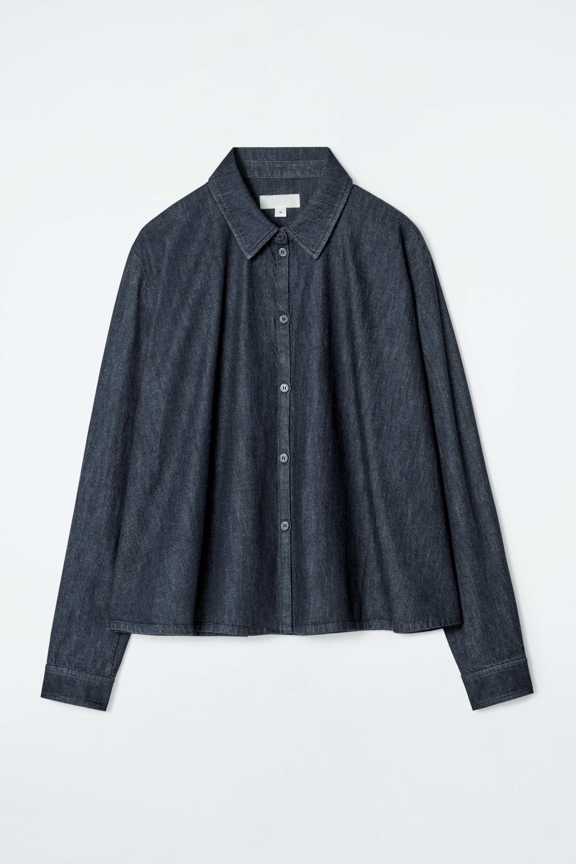 REGULAR FLARED DENIM SHIRT - INDIGO