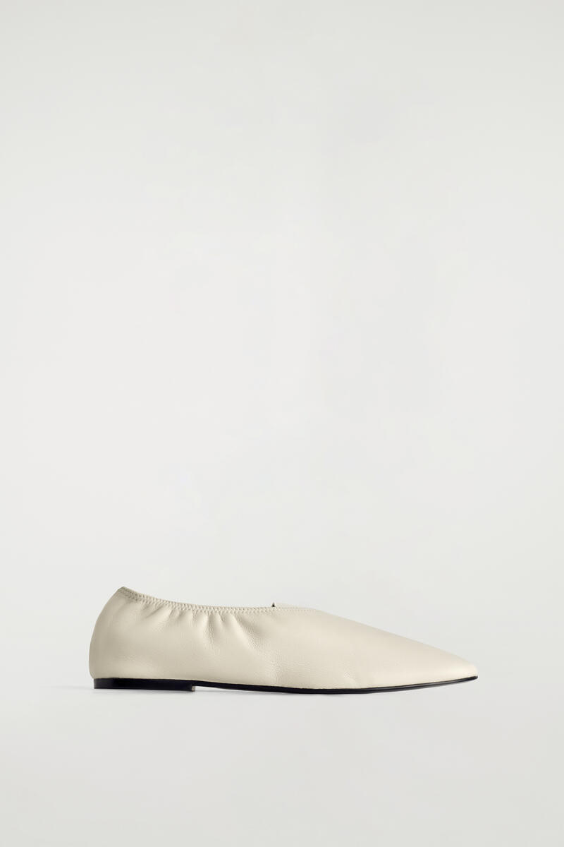 Cos Soft Ballerina Pumps In White
