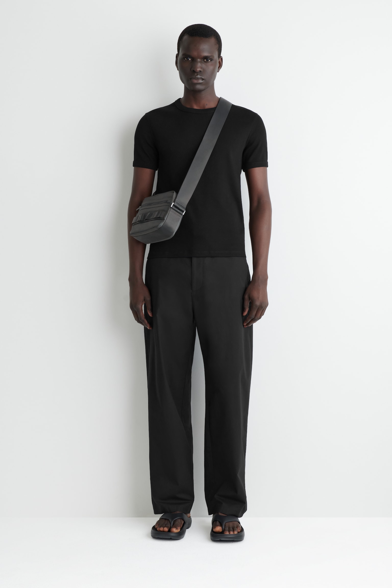 NYLONOWA TORBA „TRANSIT” TYPU CROSSBODY - SZARY/GRANATOWY