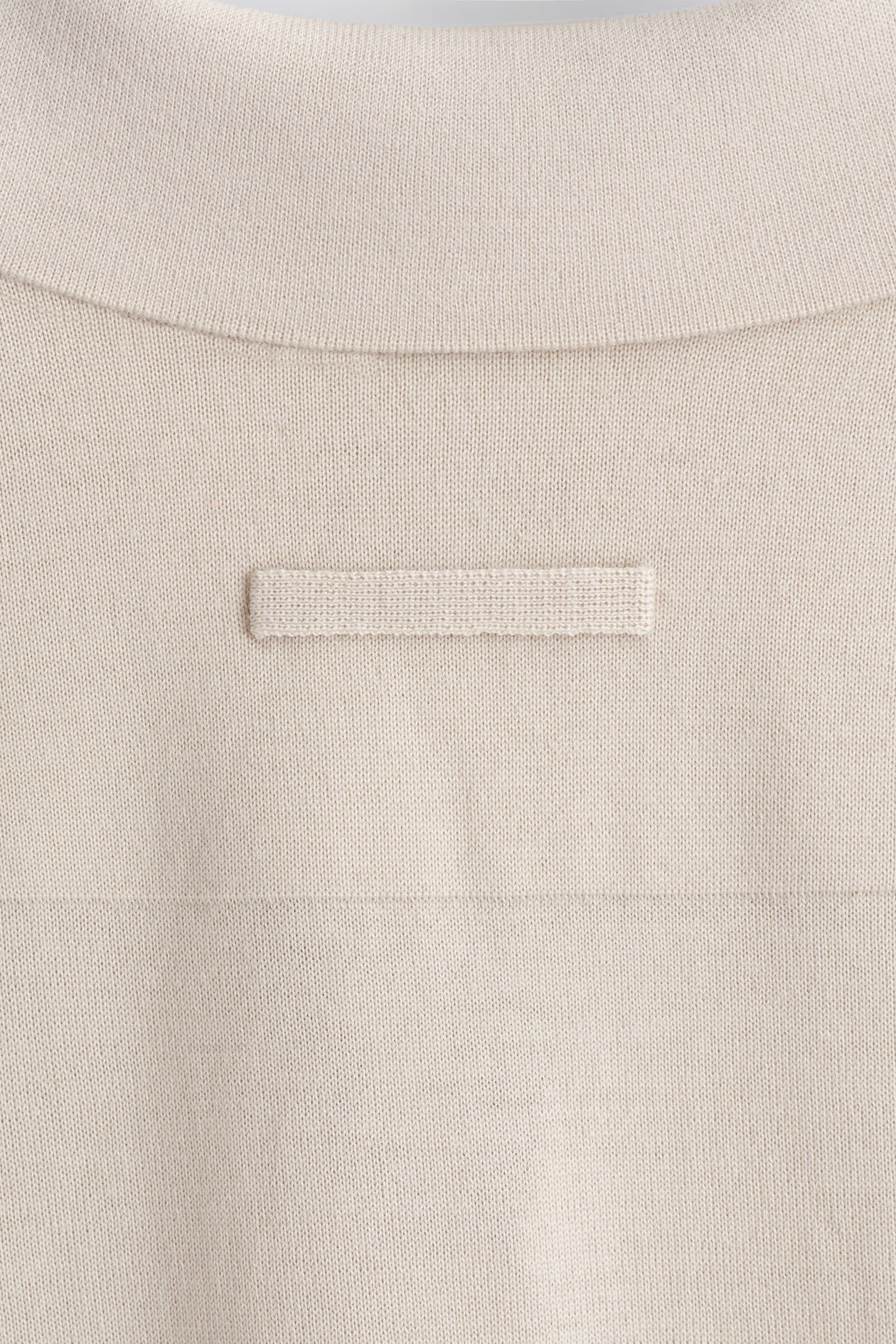MERINO WOOL POLO SHIRT — ECRU