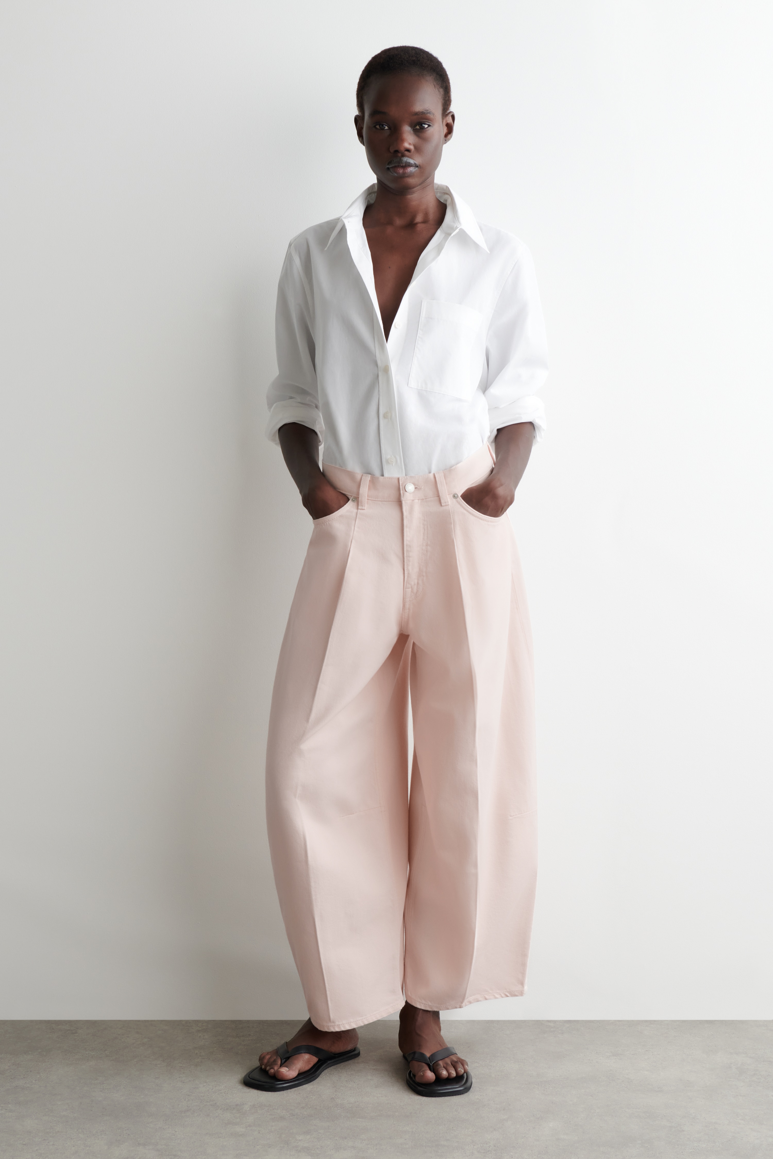 JEANS TWINE DAL TAGLIO BARREL - ROSA CHIARO/BEIGE CHIARO/BLU SCURO