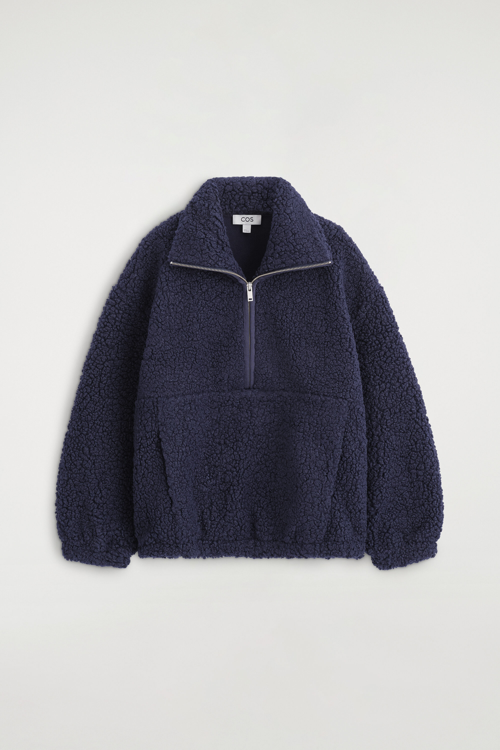 Mock-Neck Teddy Zip-Up Sweater by COS