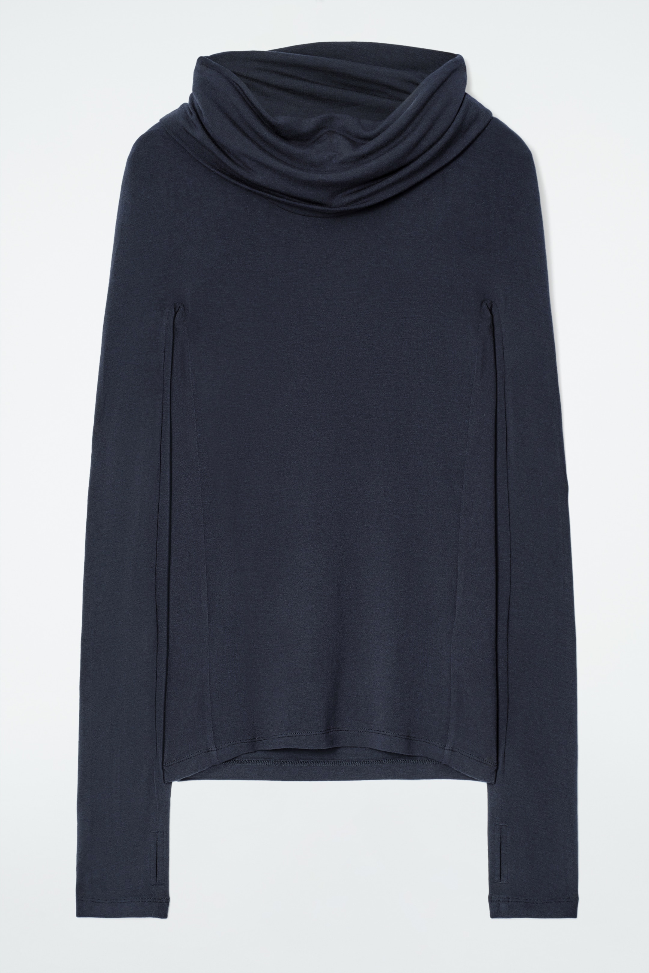 Ingrandisci l'immagine: FUNNEL-NECK JERSEY TOP - DARK BLUE - DONNA | H&M CH 6