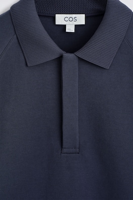 SCUBA-JERSEY POLO SHIRT — NAVY 6