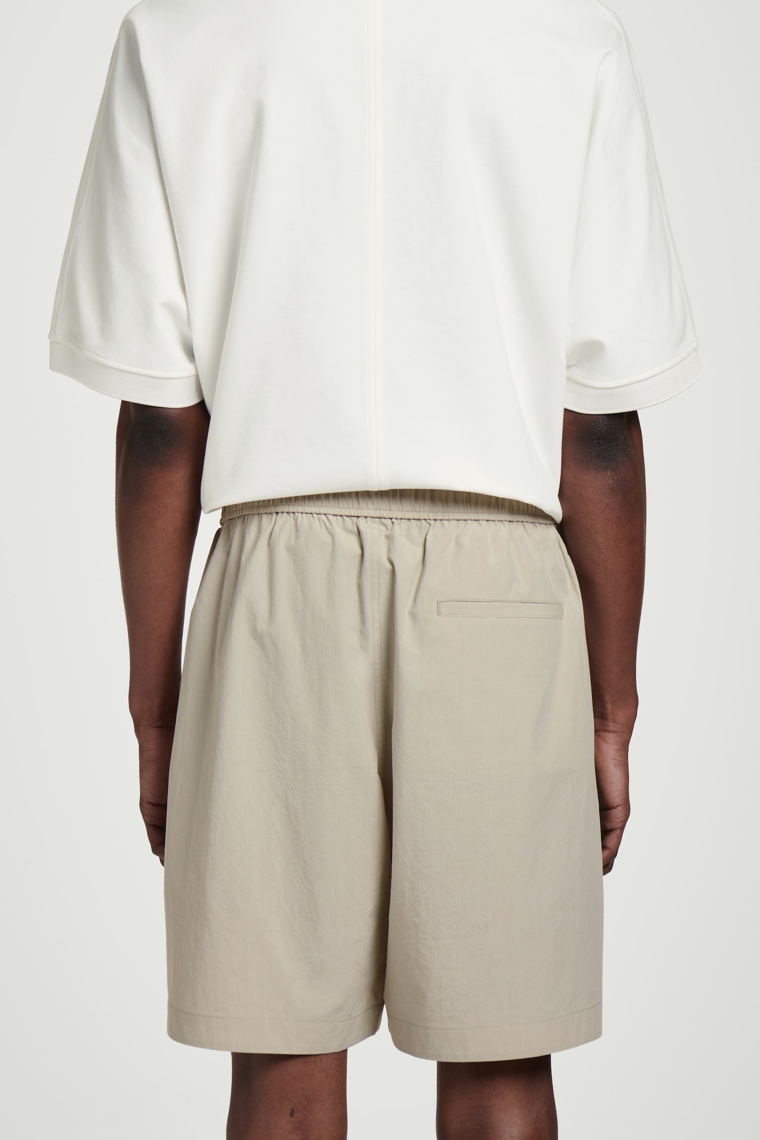 PIMA COTTON ELASTICATED SHORTS - MOLE/NAVY/GREEN - 5