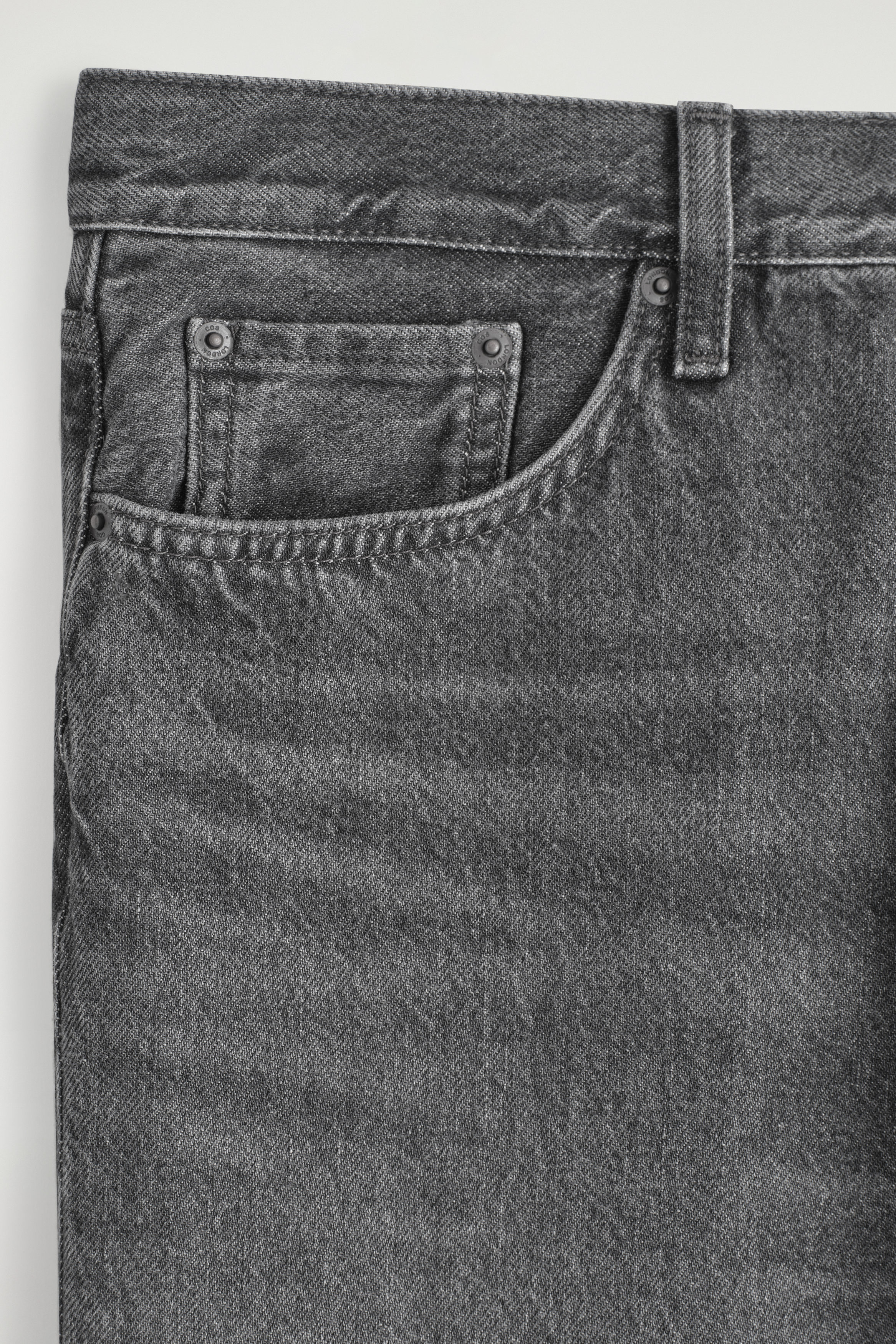 RIDER RELAXED-FIT STRAIGHT-LEG JEANS - WASHED BLACK | COS US
