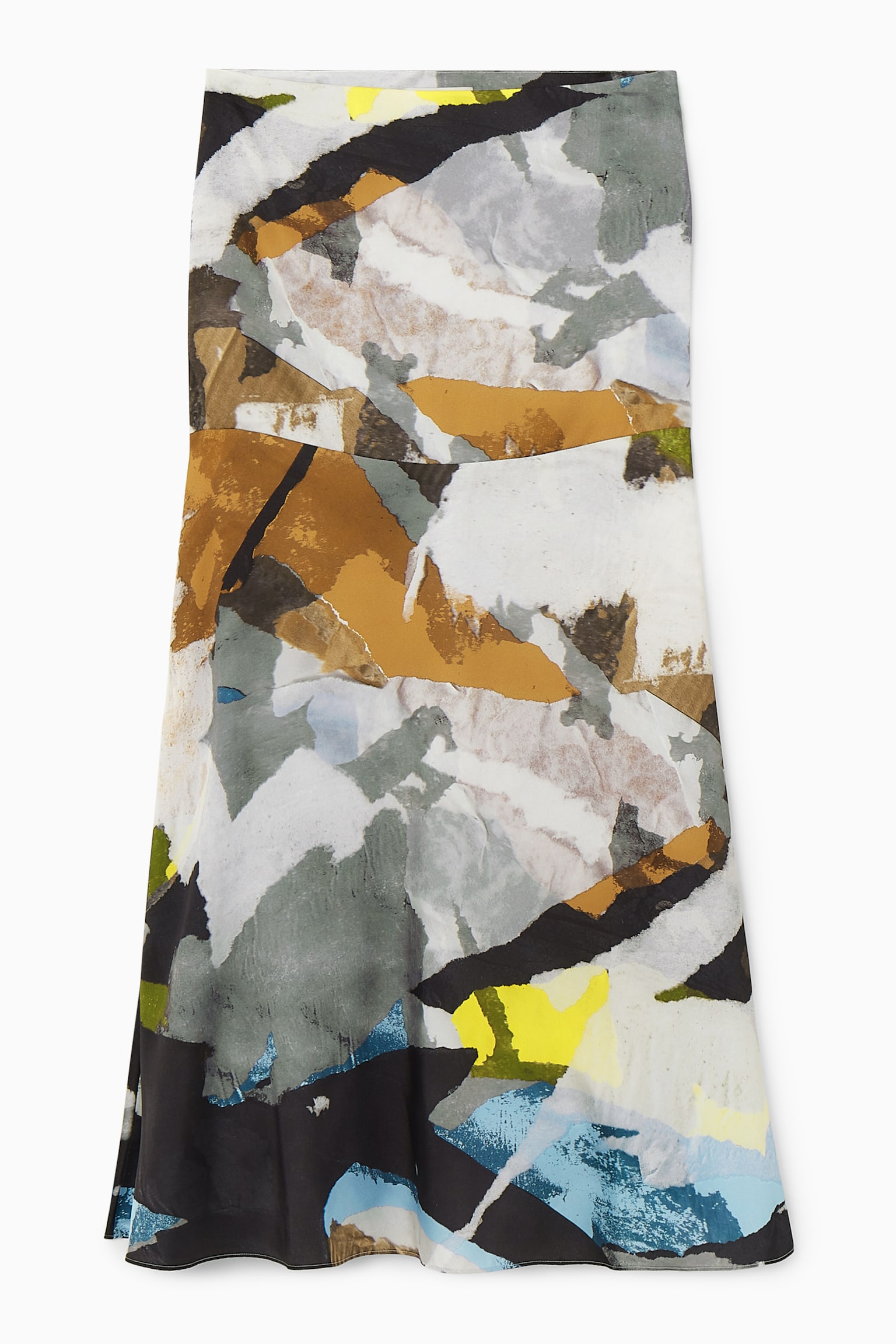 PRINTED FLARED MAXI SKIRT - MULTICOLOURED