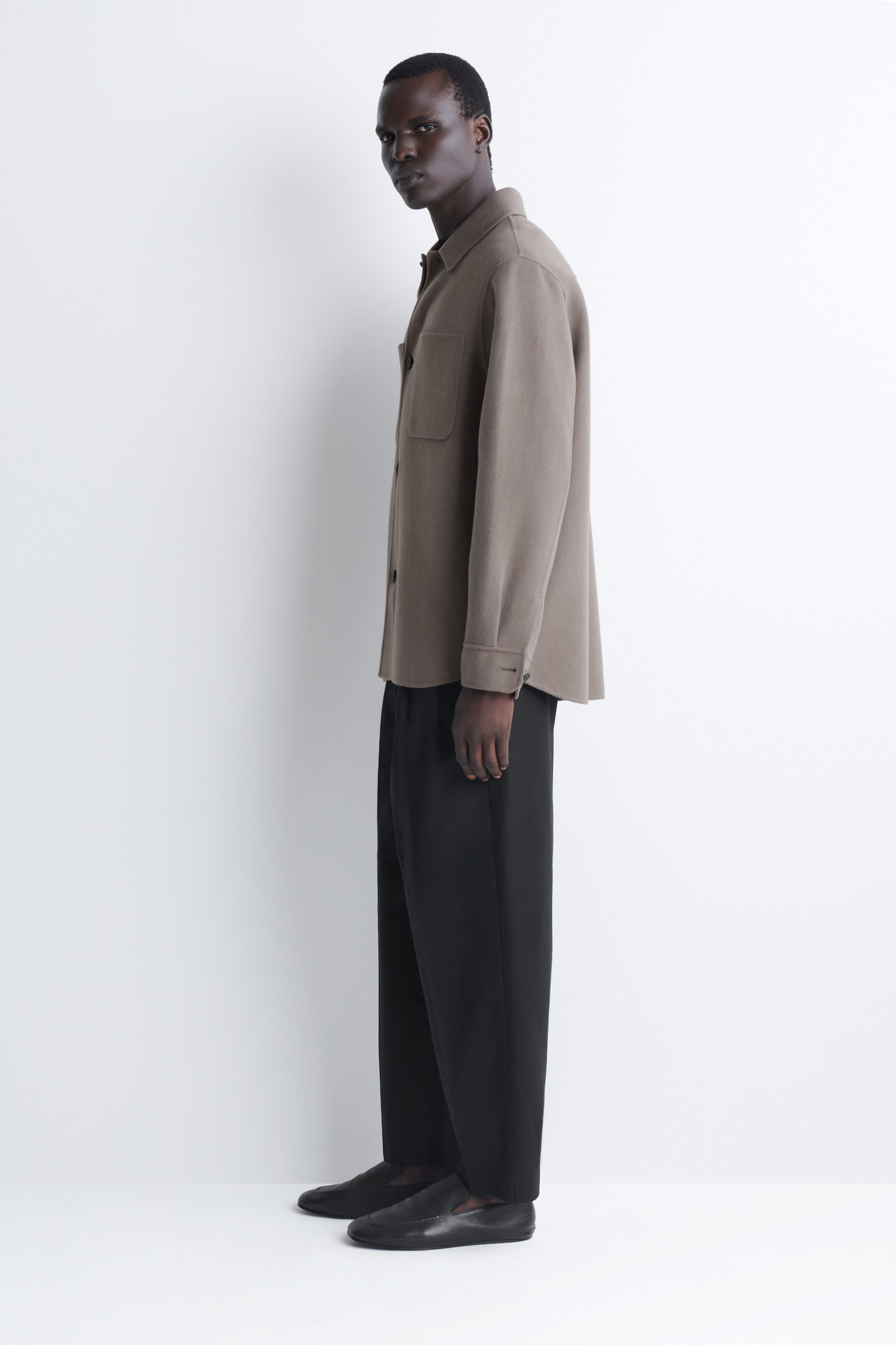DOUBLE-FACED WOOL OVERSHIRT - MAUVE | COS US
