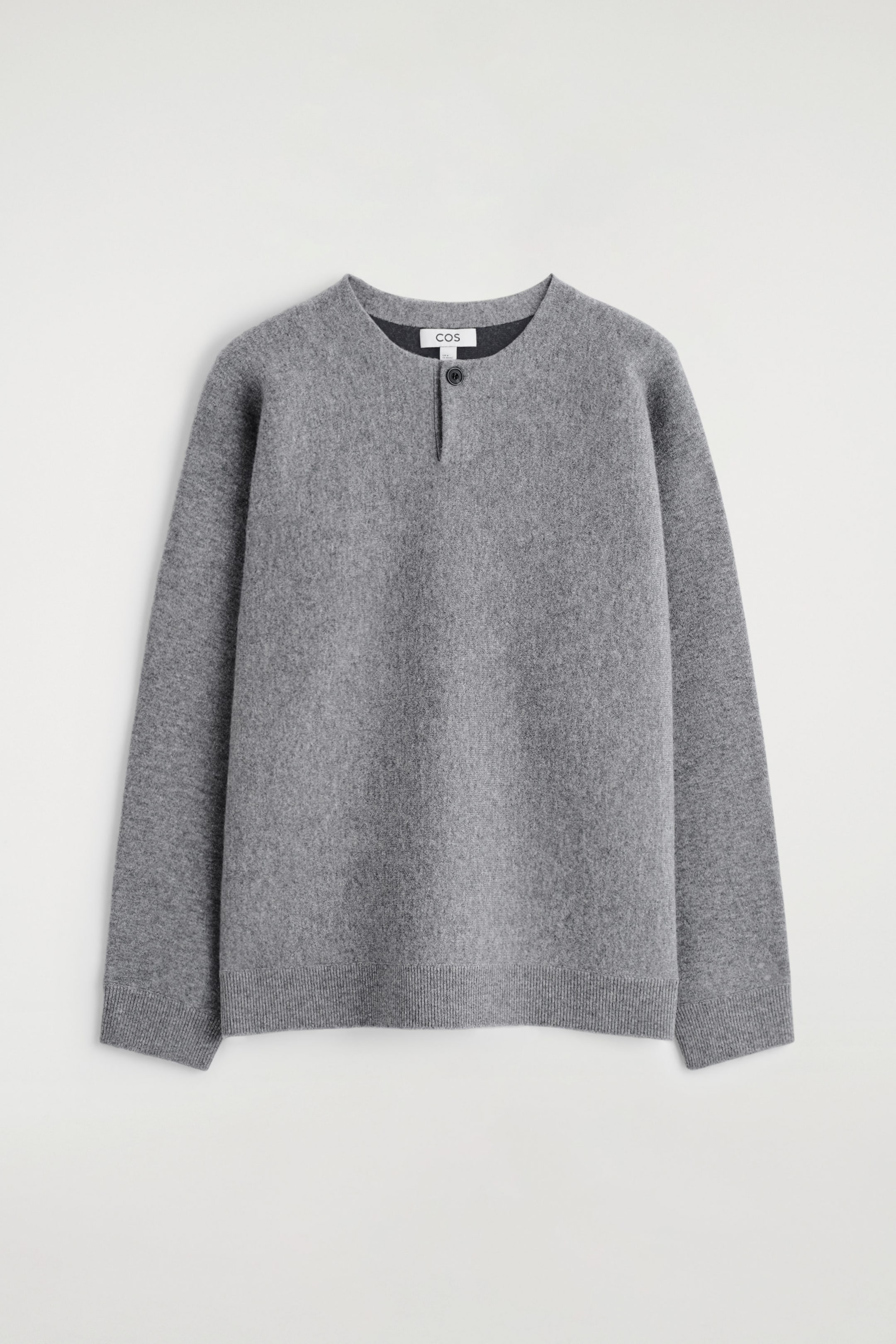 DOUBLE-FACED MERINO WOOL HENLEY SWEATER