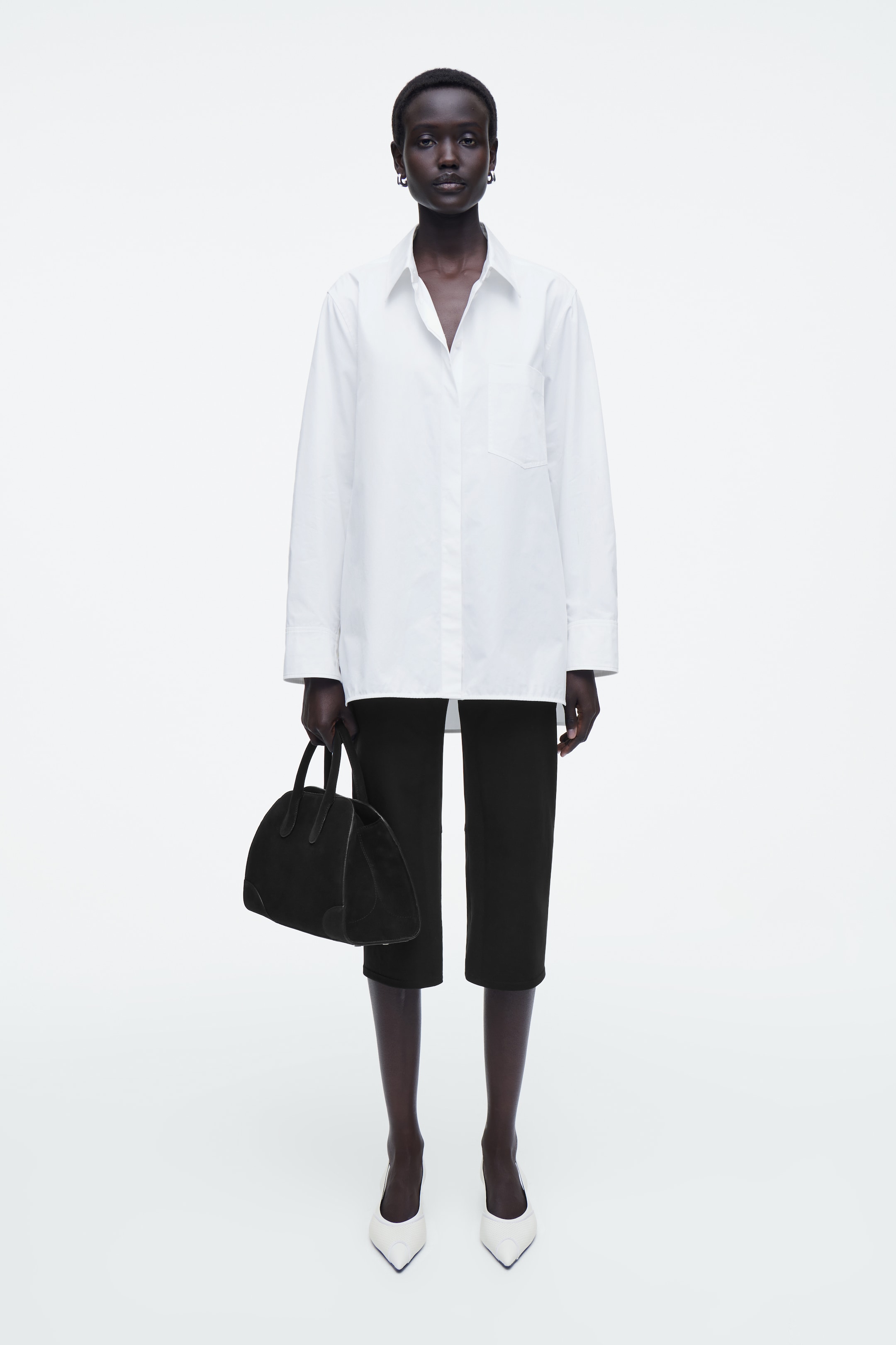 Ingrandisci l'immagine: PERFORATED LEATHER SLINGBACK HEELS - WHITE - DONNA | H&M CH 1