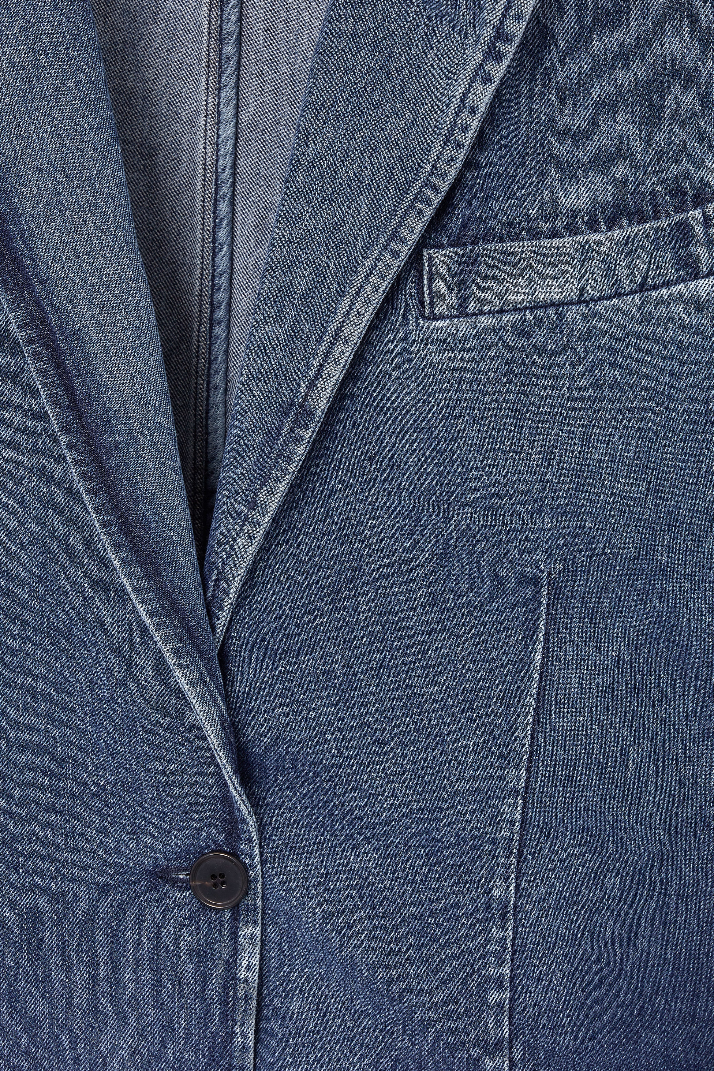 SINGLE-BREASTED DENIM BLAZER - BLUE | COS