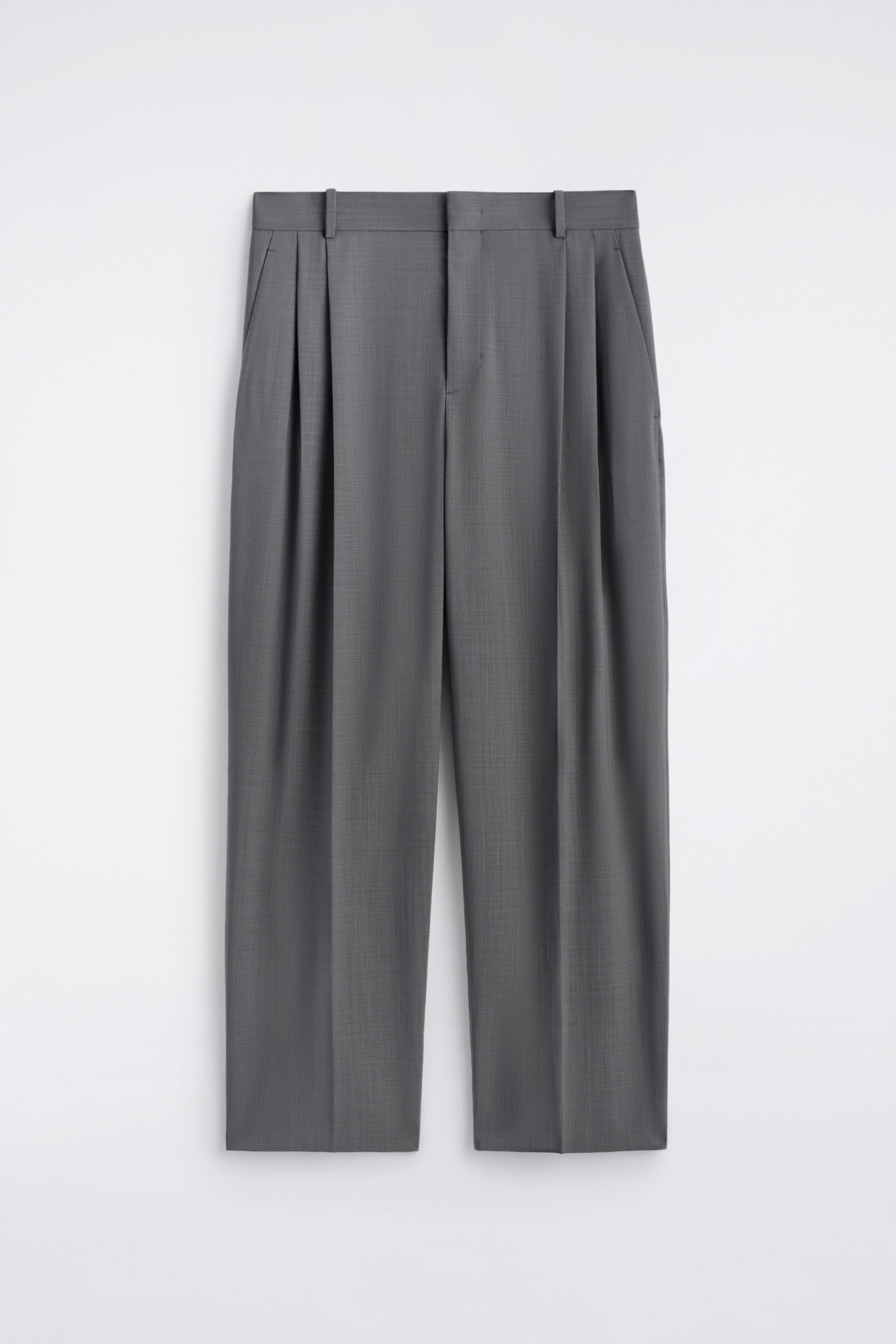 PANTALONI A GAMBA LARGA IN LANA FLUIDA