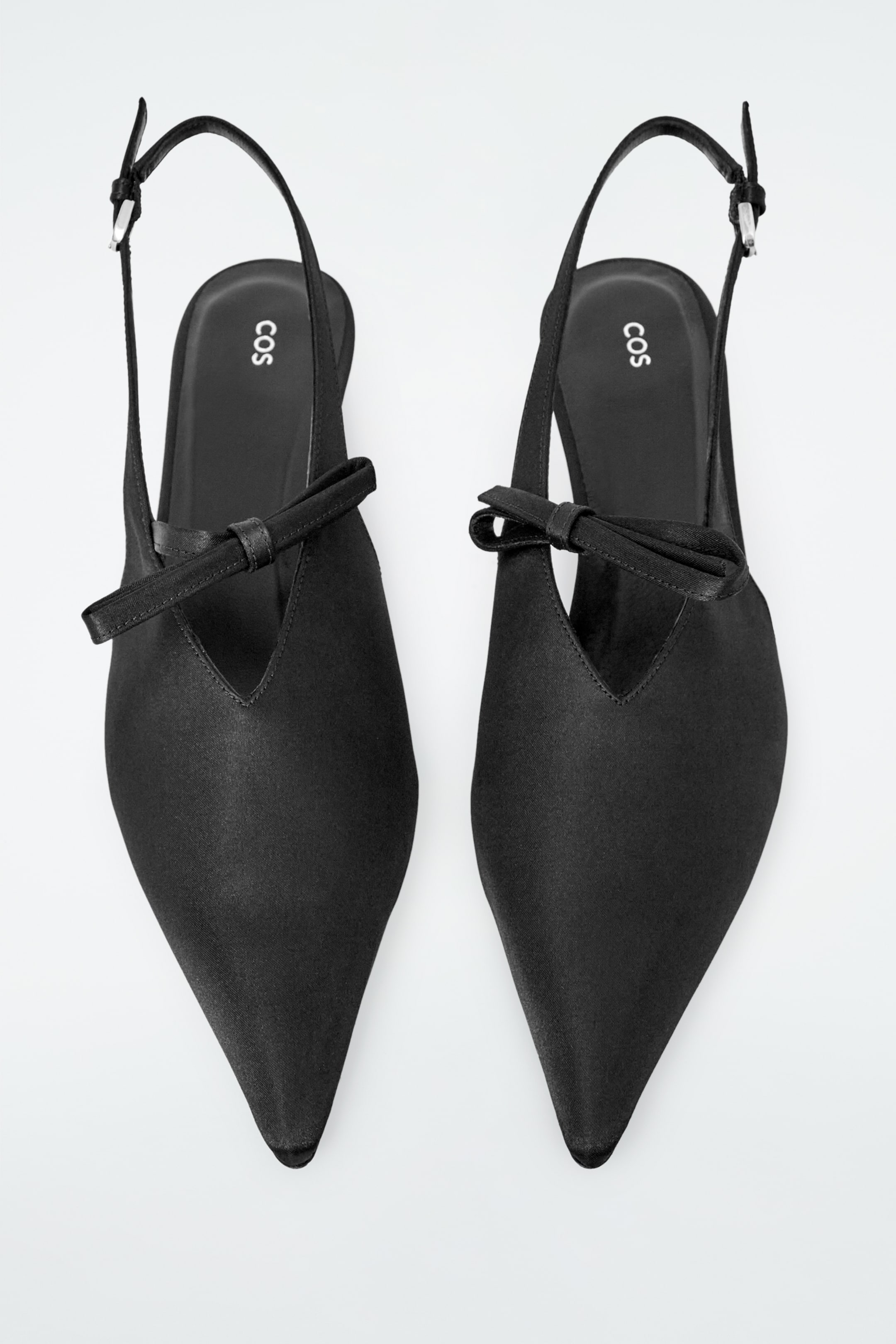 Grösseres Bild ansehen: SPITZE SATIN-SLINGBACK-PUMPS MIT SCHLEIFENDETAIL - SCHWARZ - DAMEN | H&M CH 3