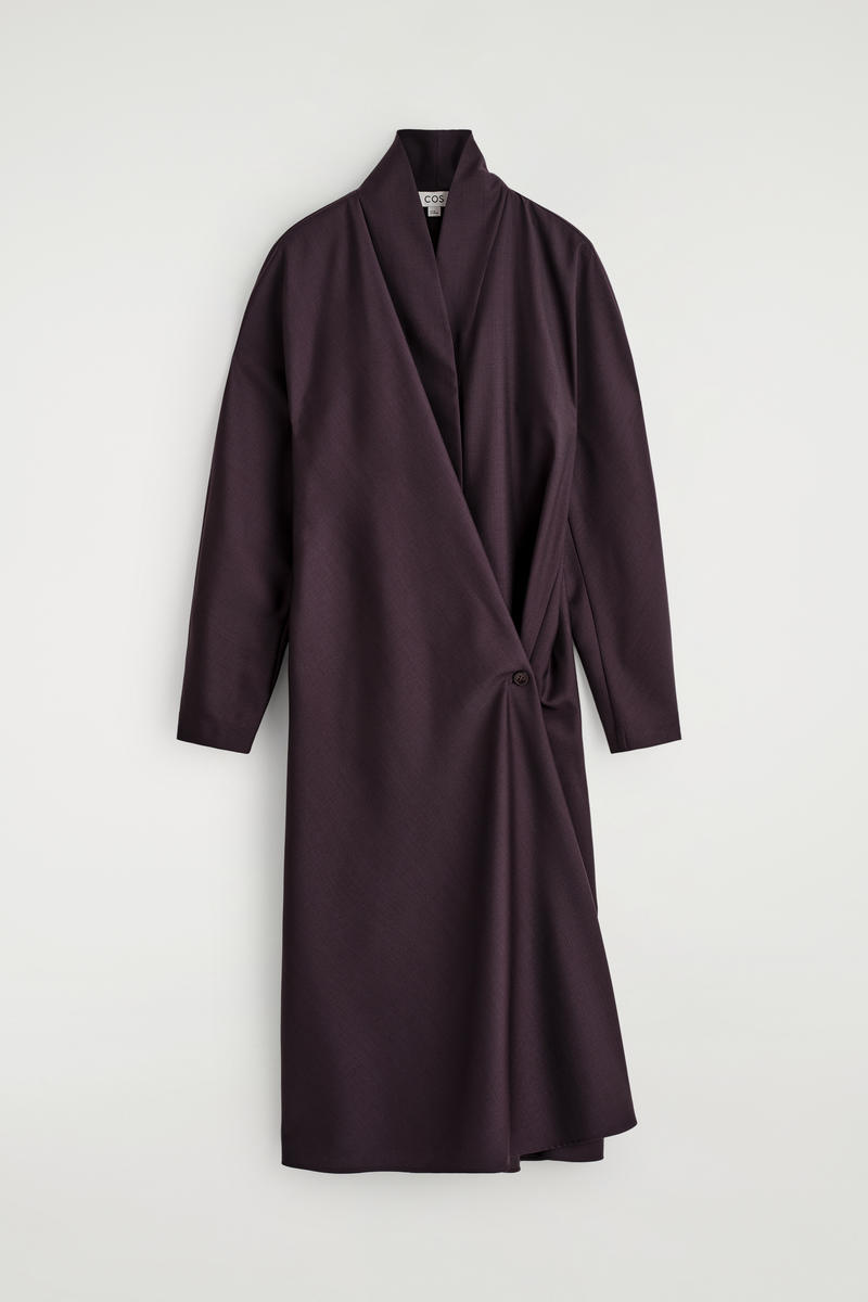 Shawl-Collar Wool Wrap Dress Shawl-Collar Wool Wrap Dress