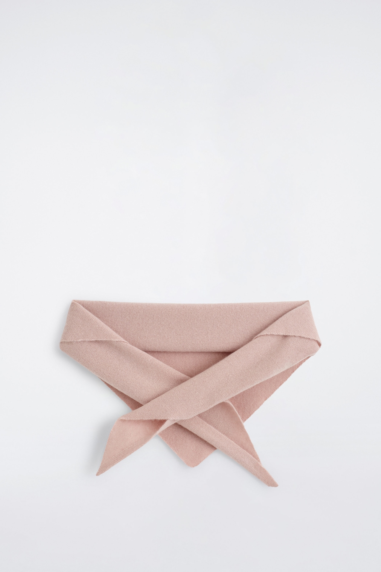 PURE CASHMERE TRIANGLE SCARF — PINK
