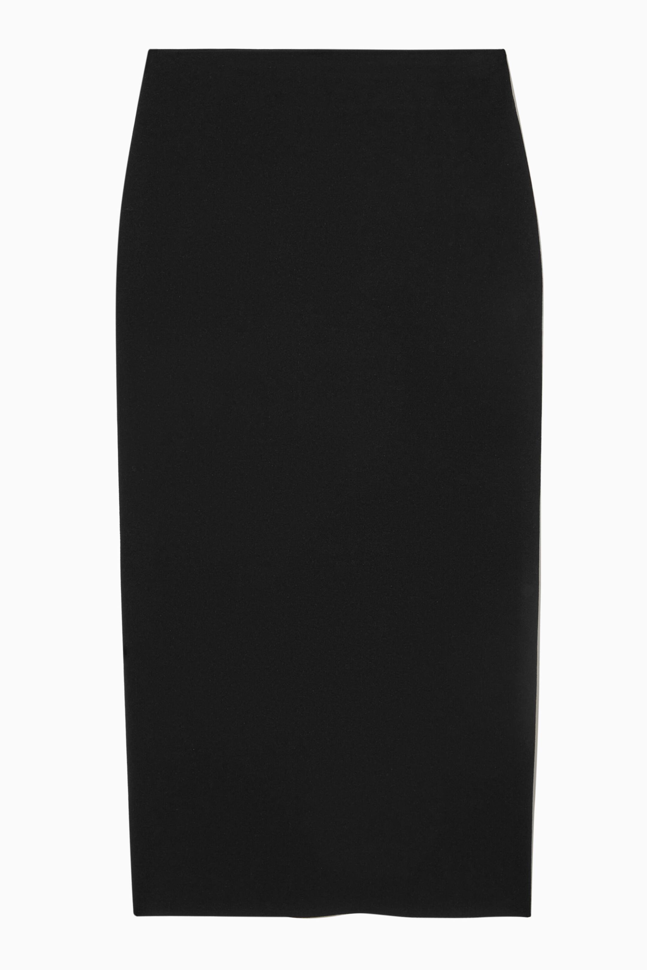 Näytä suurempi kuva: KNITTED MIDI PENCIL SKIRT - BLACK - NAISET | H&M FI 1