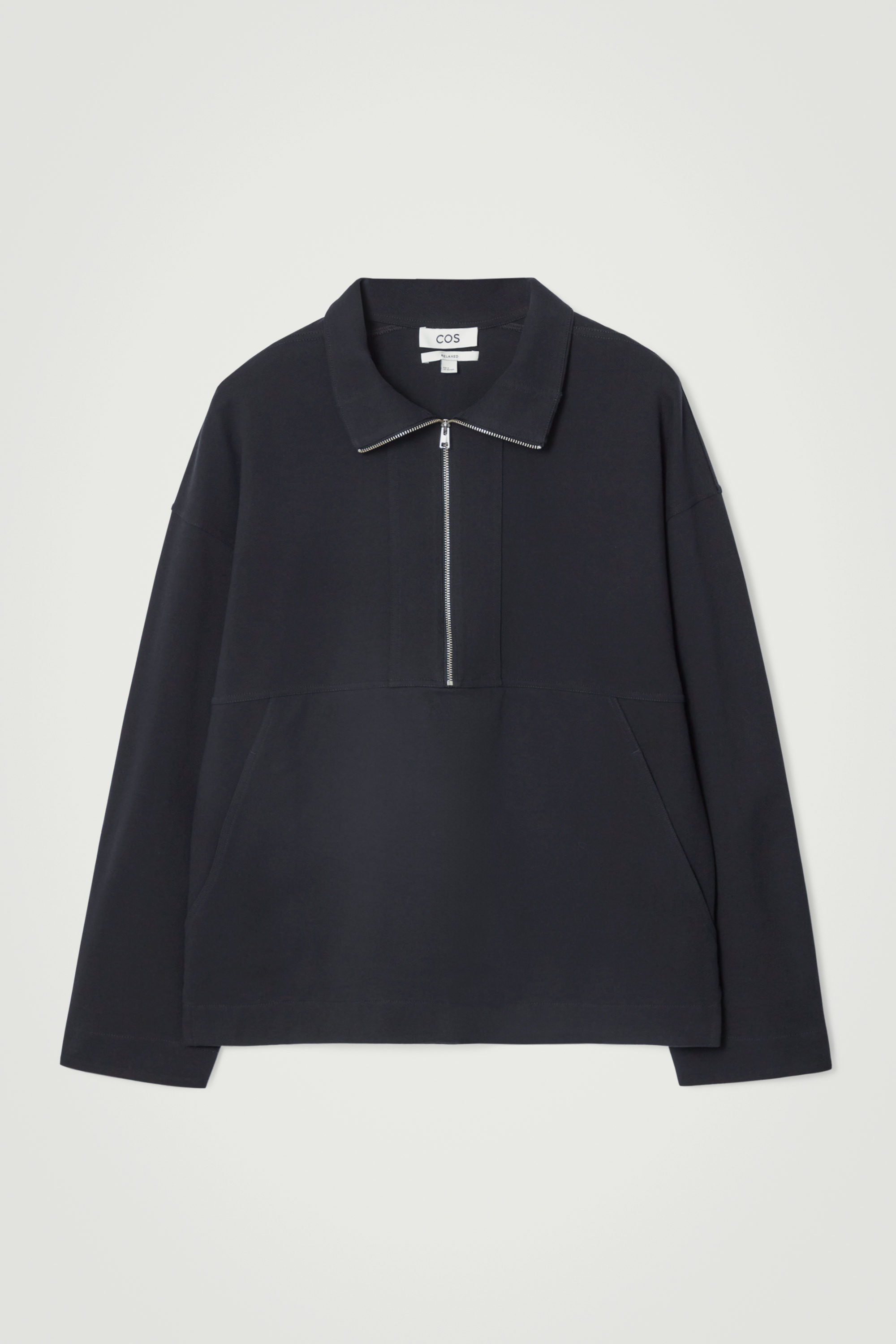 ★★COVERNAT★★ Rib collar half zip-up sweatshirt navy CO23 3_bdd17464-dbda-4747-b49f-